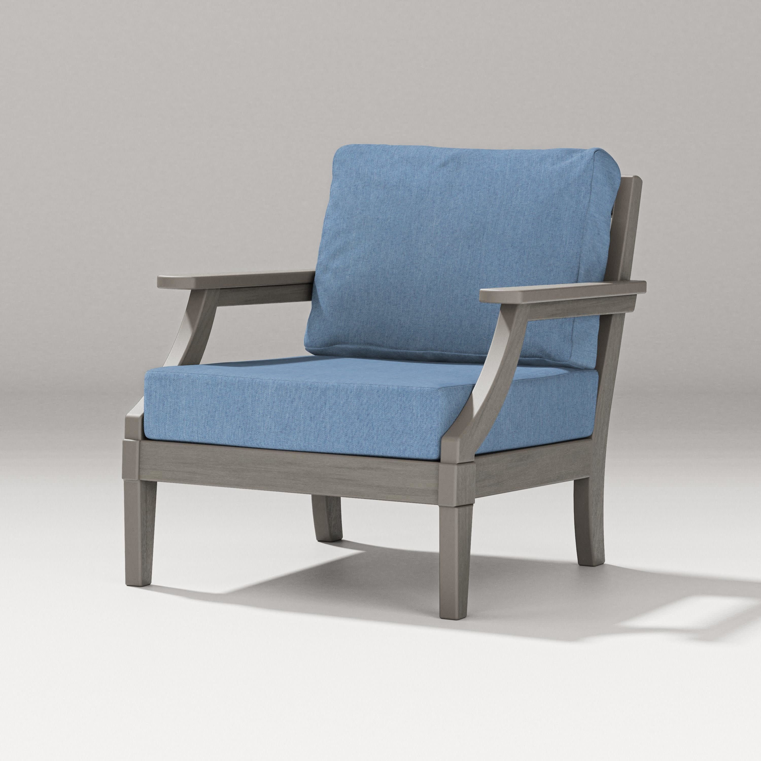Estate Lounge Chair in Driftwood / Sky Blue
