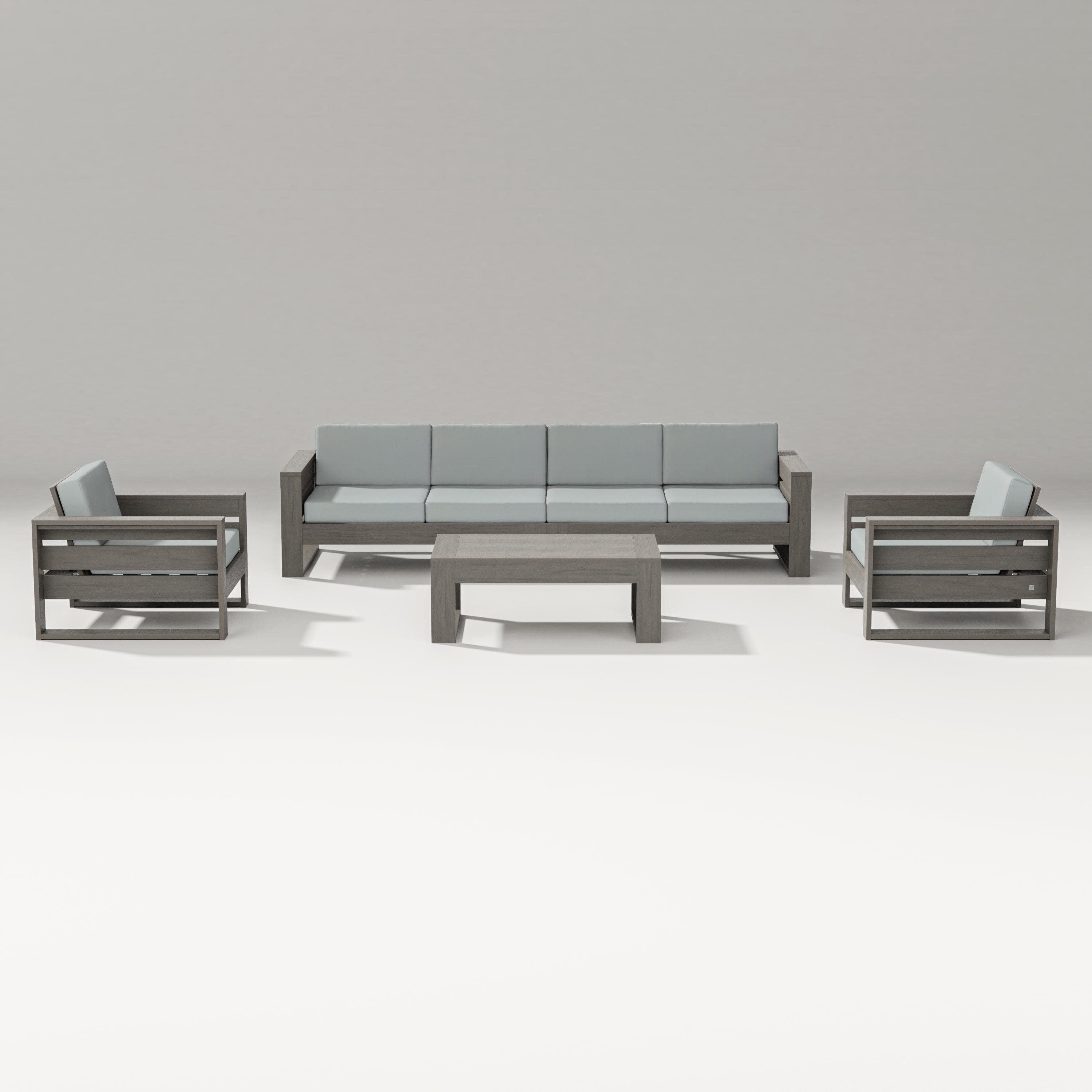 Latitude 5-Piece Lounge Sofa Set in Driftwood / Spa