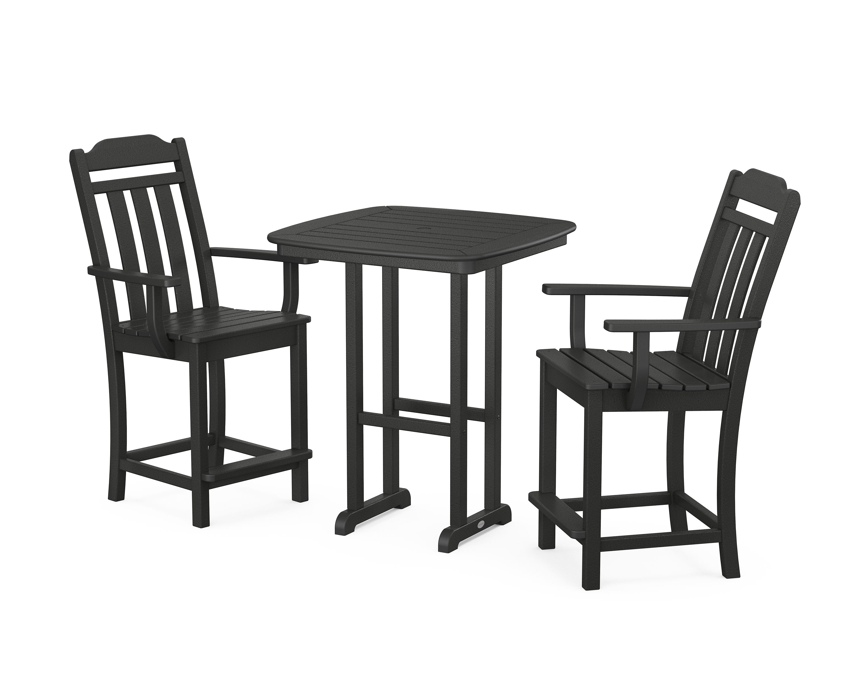 Cottage 3-Piece Counter Set in Black
