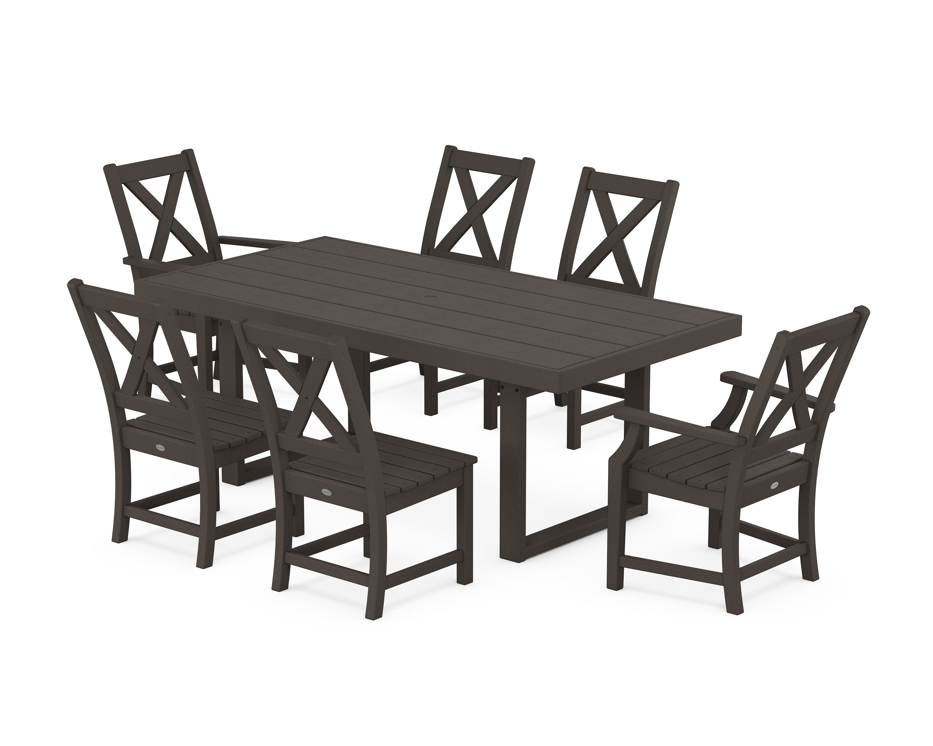Braxton 7-Piece Dining Set in Vintage Coffee