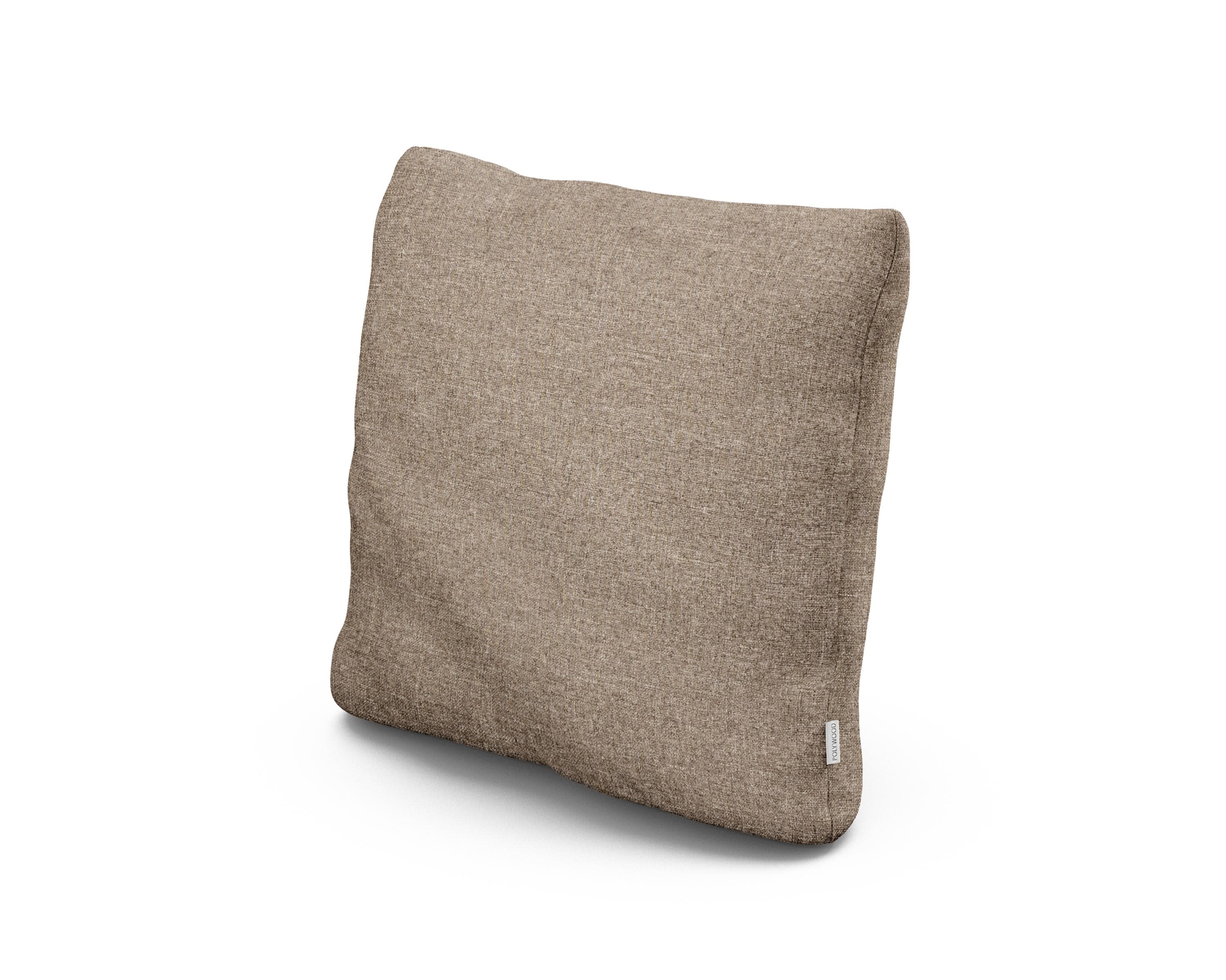18" Outdoor Throw Pillow in Spiced Burlap