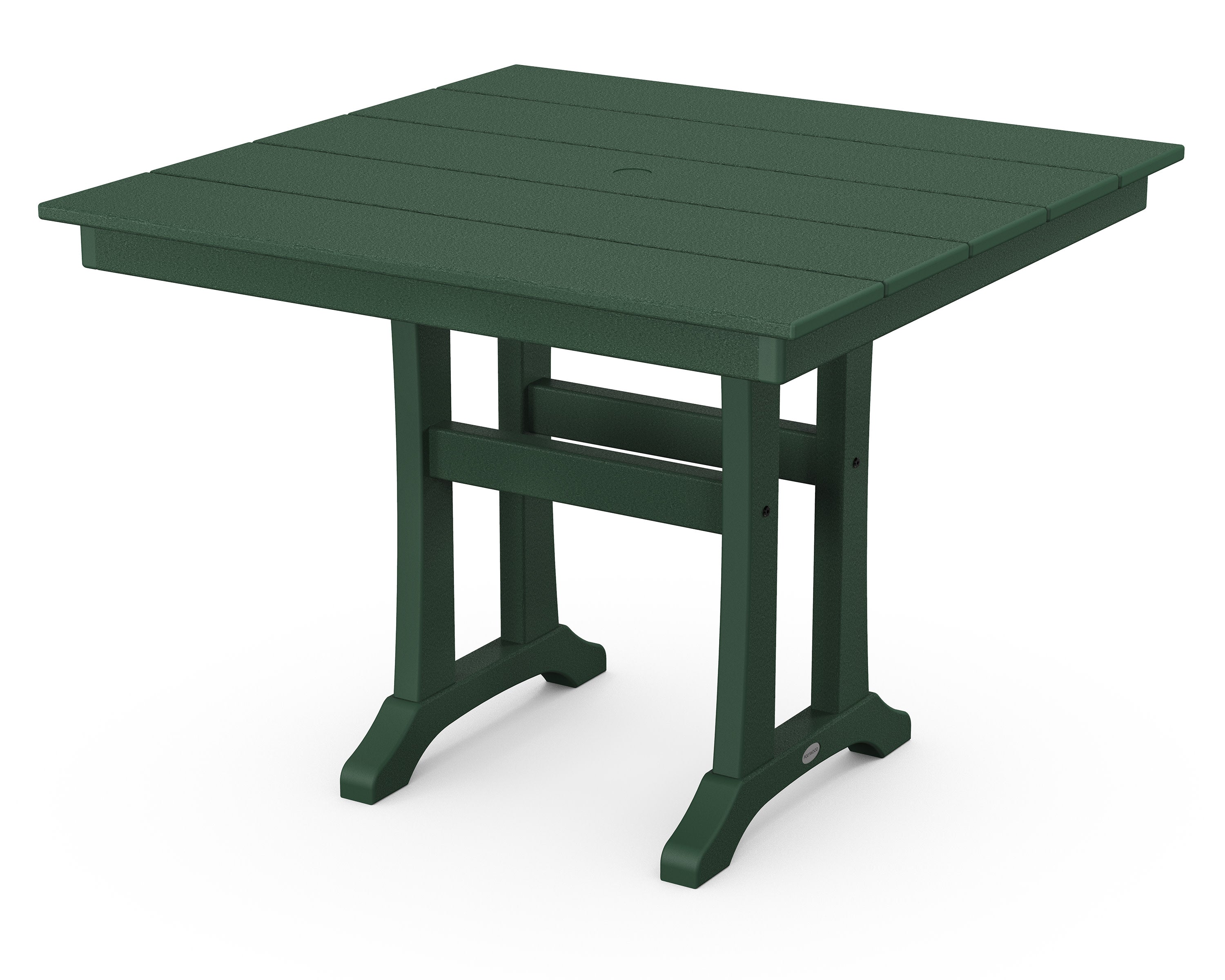 Farmhouse Trestle 37" Dining Table in Green