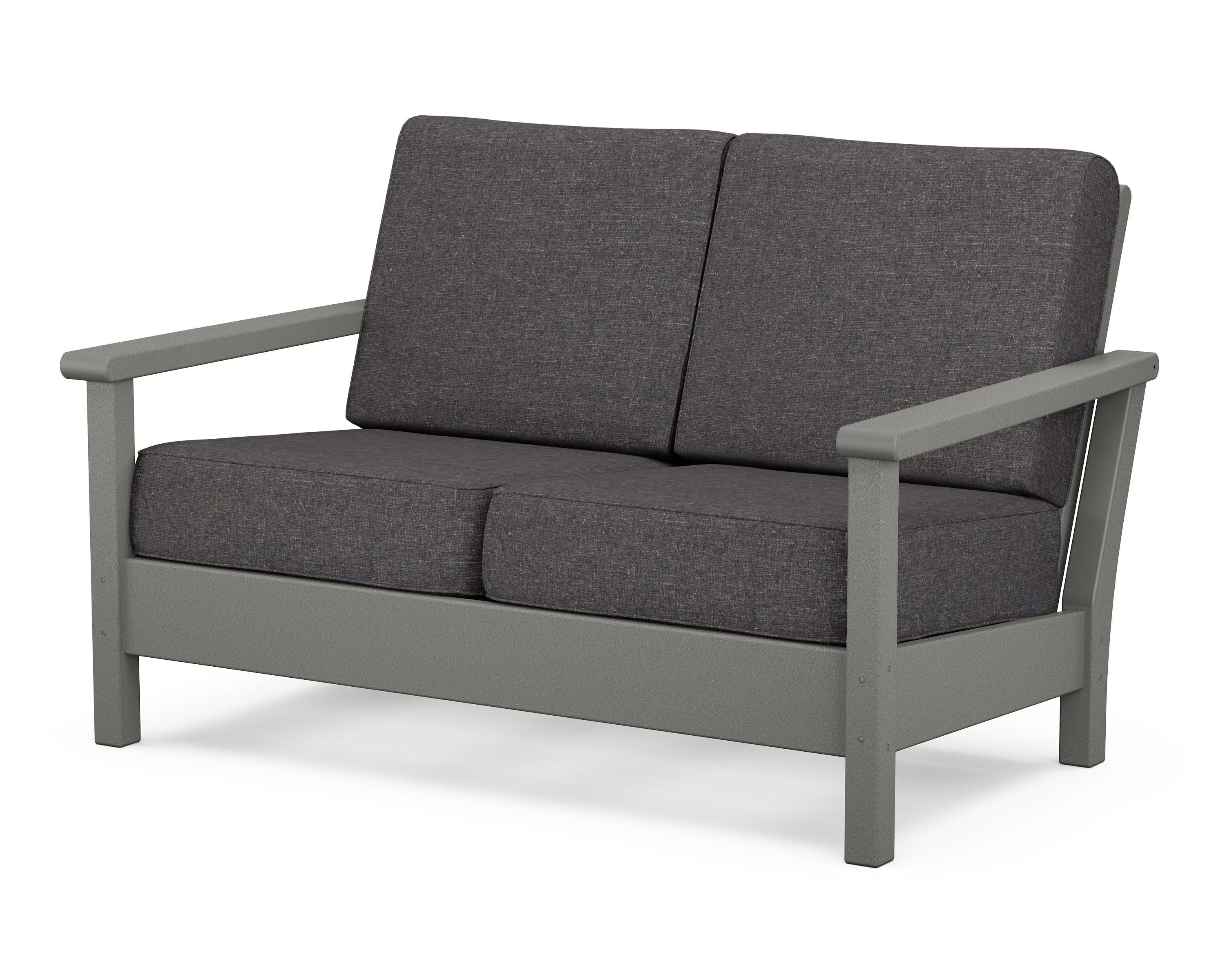 Harbour Deep Seating Loveseat in Slate Grey / Ash Charcoal