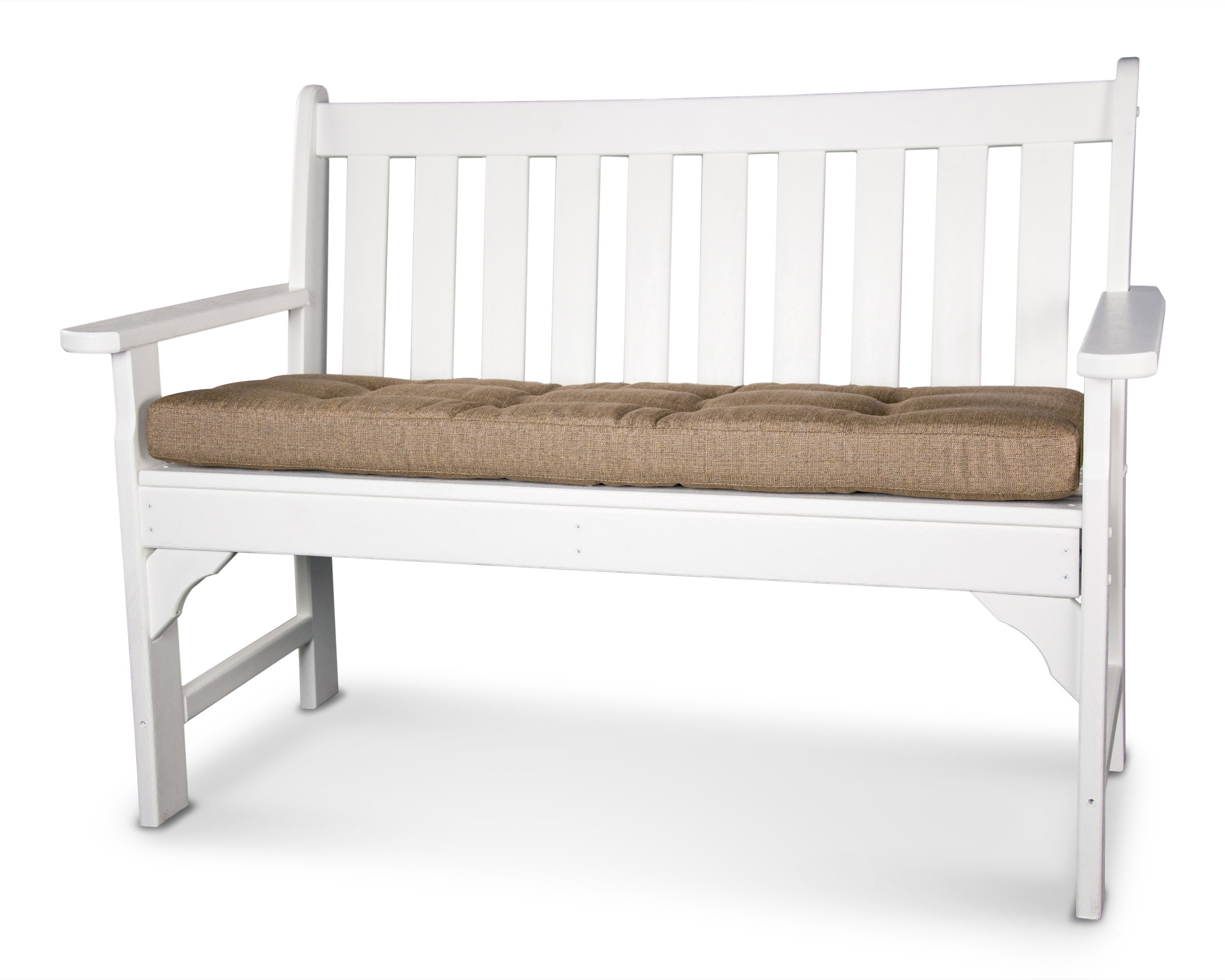 Ateeva Luxe 43" x 14" Outdoor Bench and Swing Cushion by POLYWOOD in Sesame