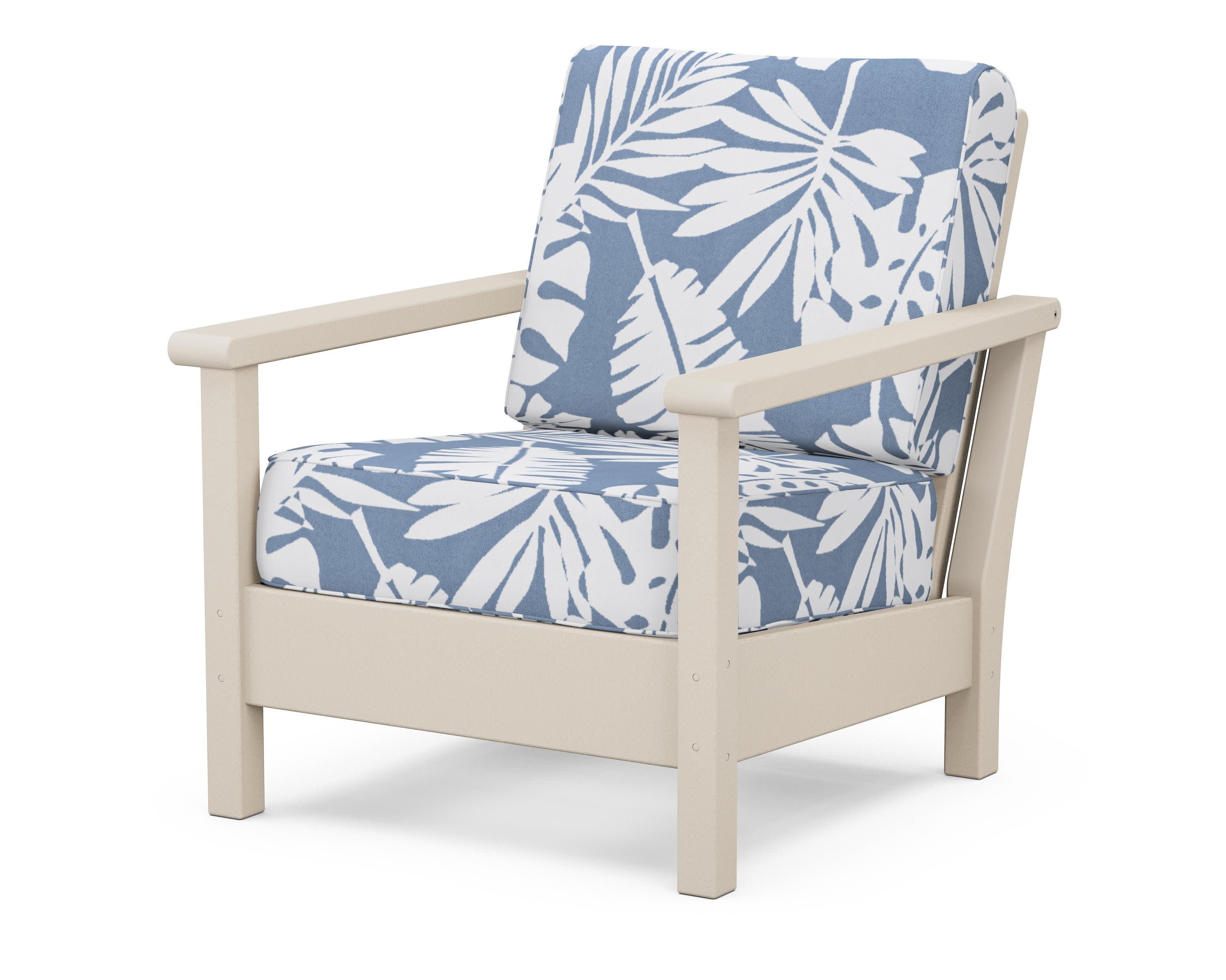 Harbour Deep Seating Chair in Sand / Leaf Sky Blue