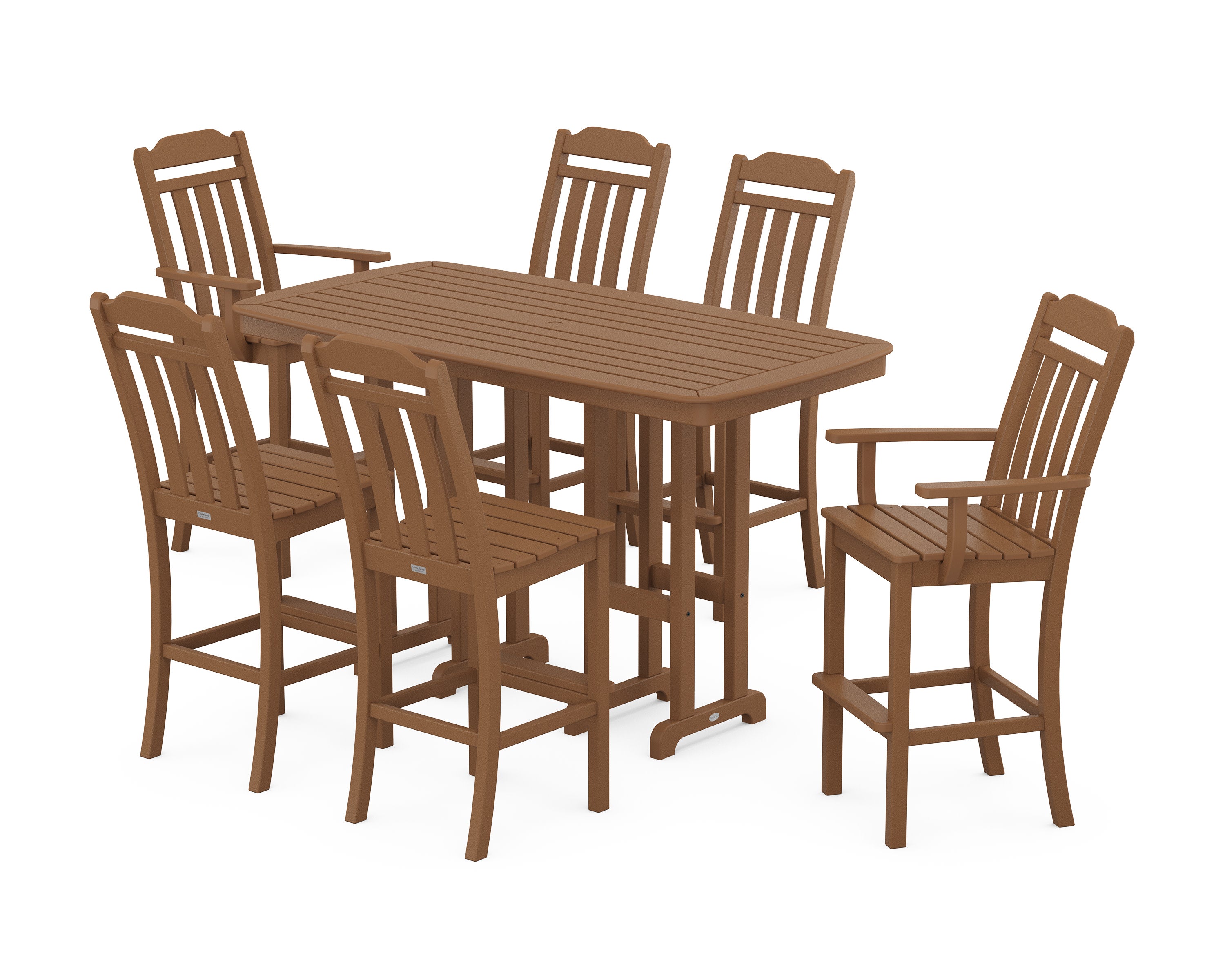 Cottage 7-Piece Bar Set in Teak