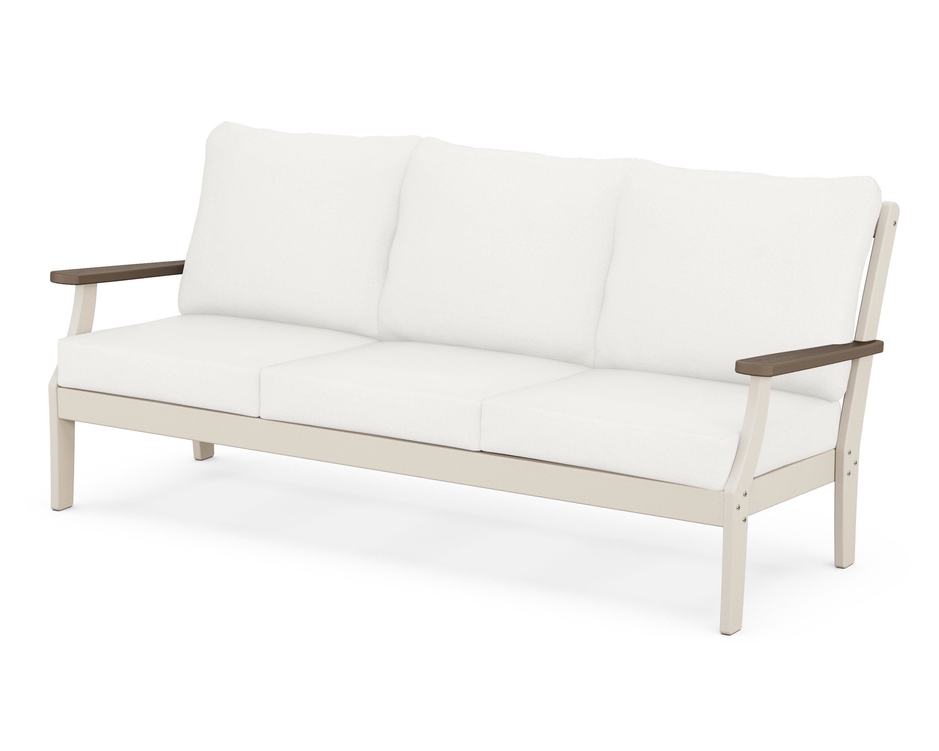 Braxton Deep Seating Sofa in Sand / Kona / Natural Linen