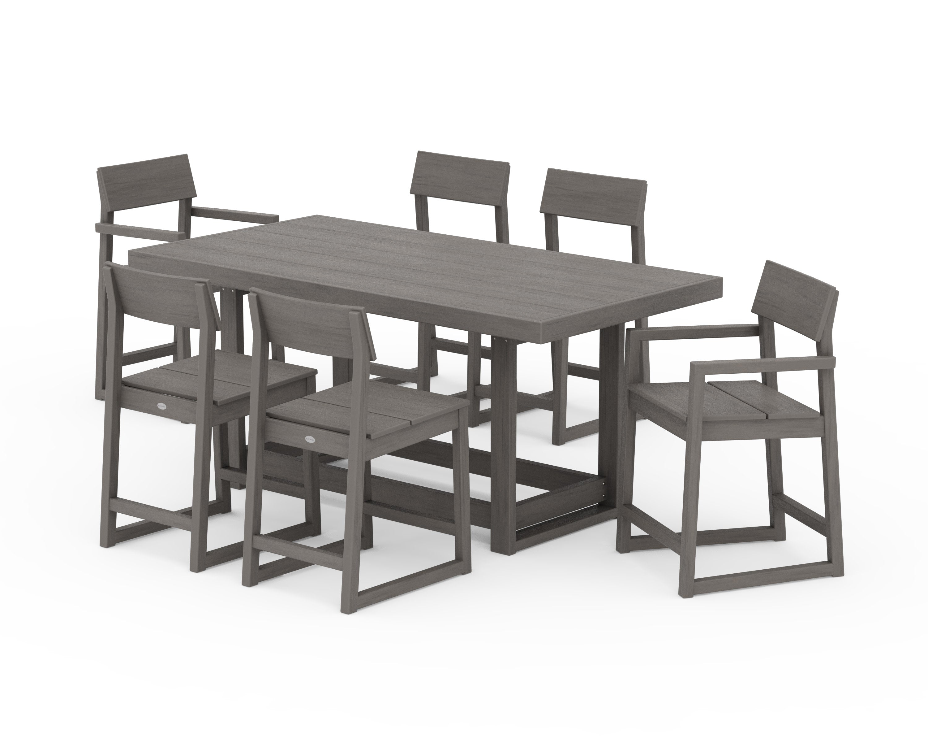 EDGE 7-Piece Counter Table Set in Driftwood