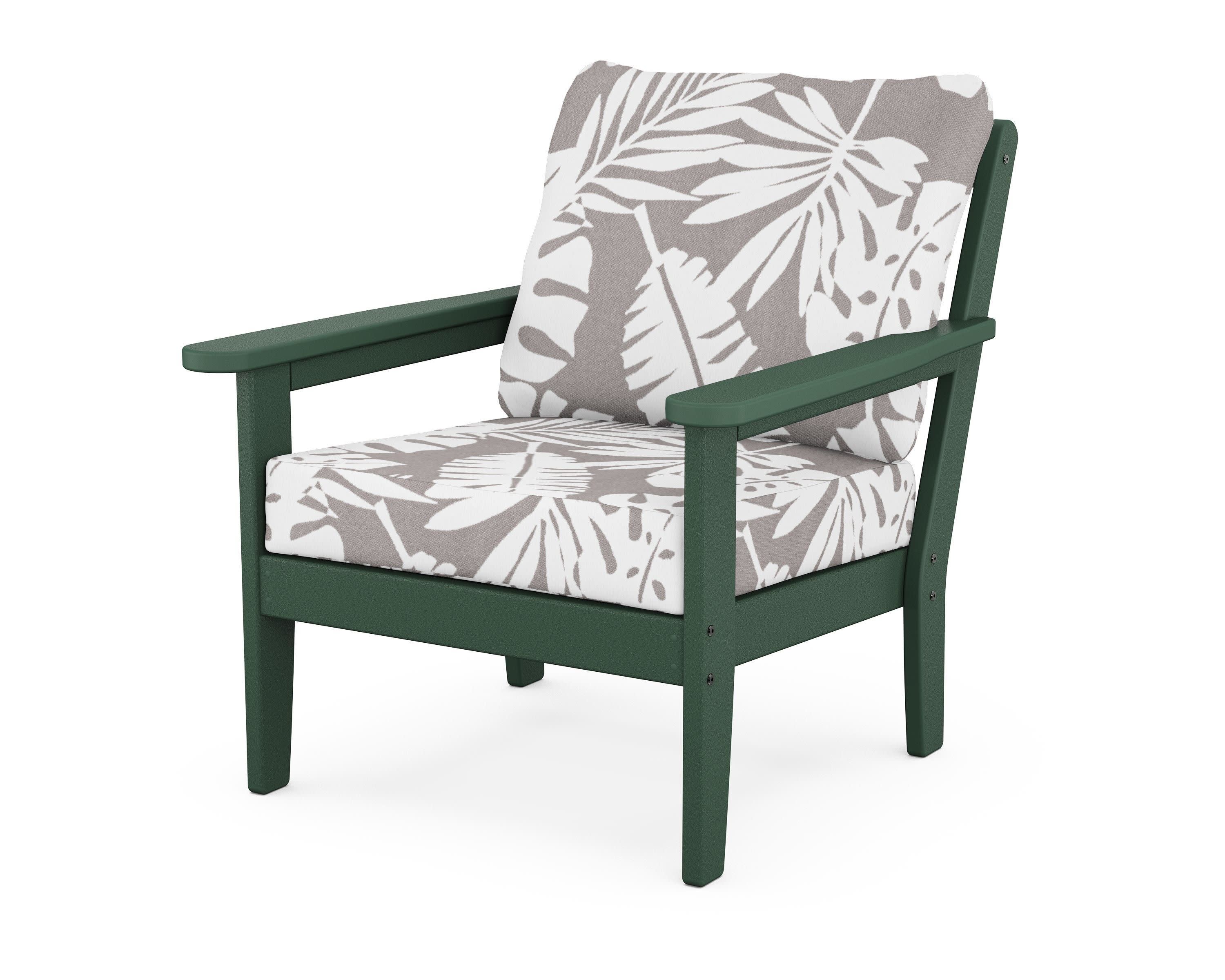 Cottage Deep Seating Chair in Green / Leaf Grey Mist
