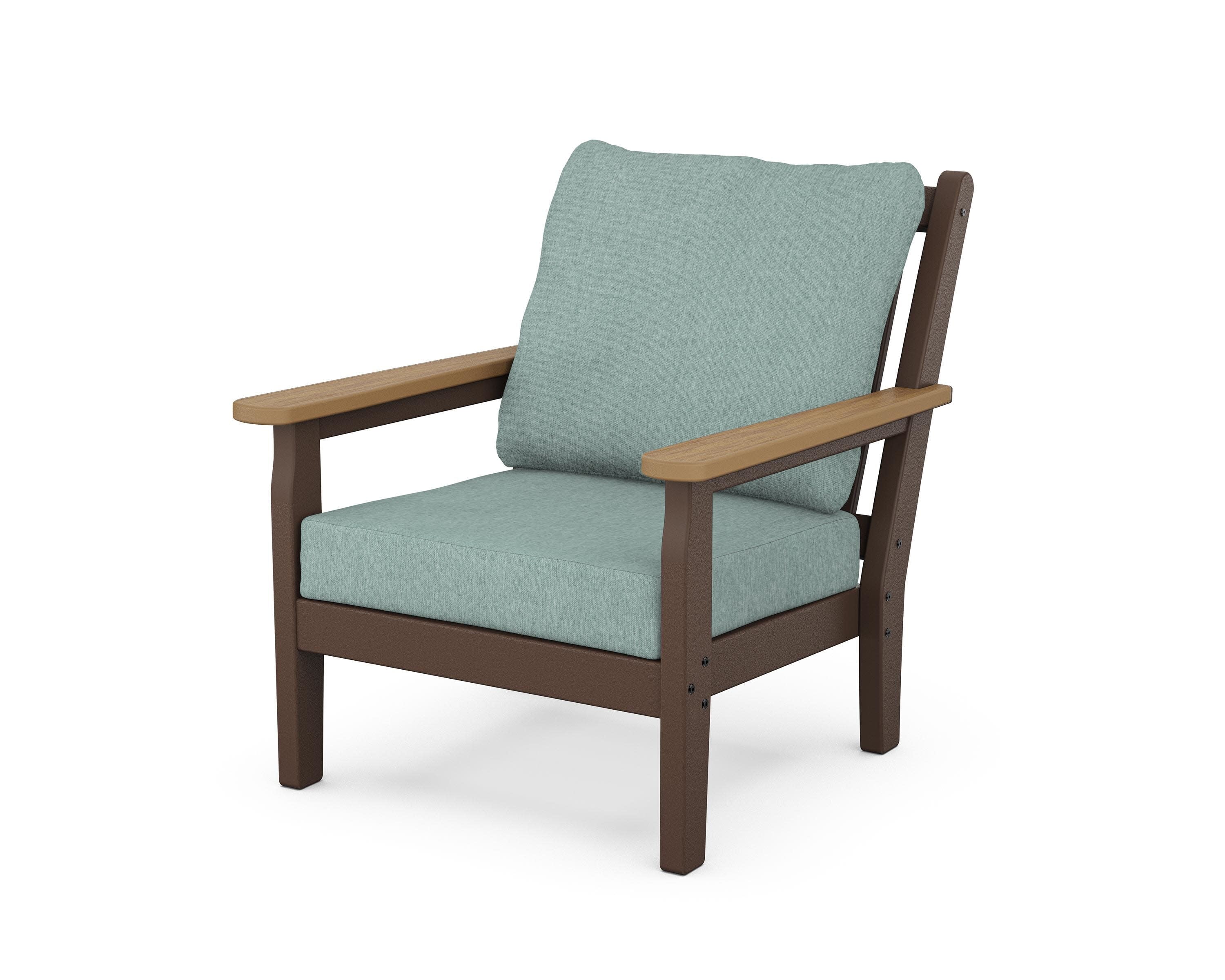 Chippendale Deep Seating Chair in Mahogany / Natural / Glacier Spa
