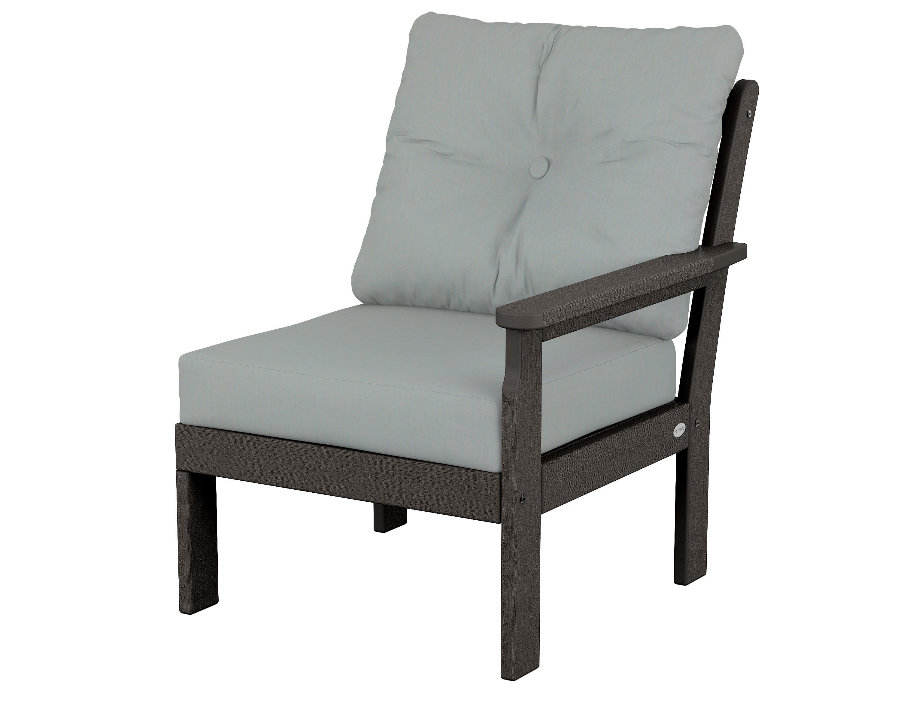 Vineyard Modular Right Arm Chair in Vintage Coffee / Spa