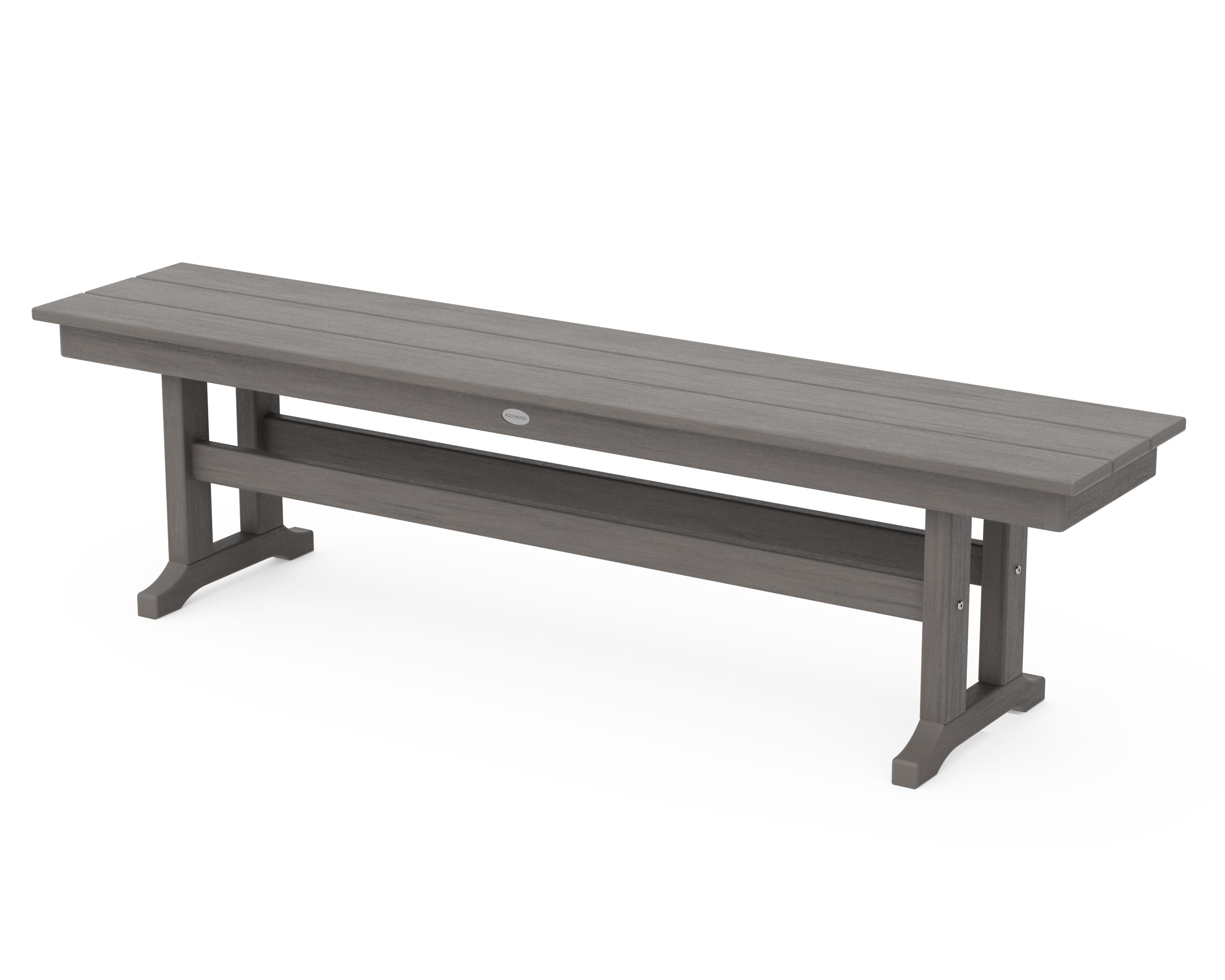 Farmhouse 65" Side Bench in Driftwood