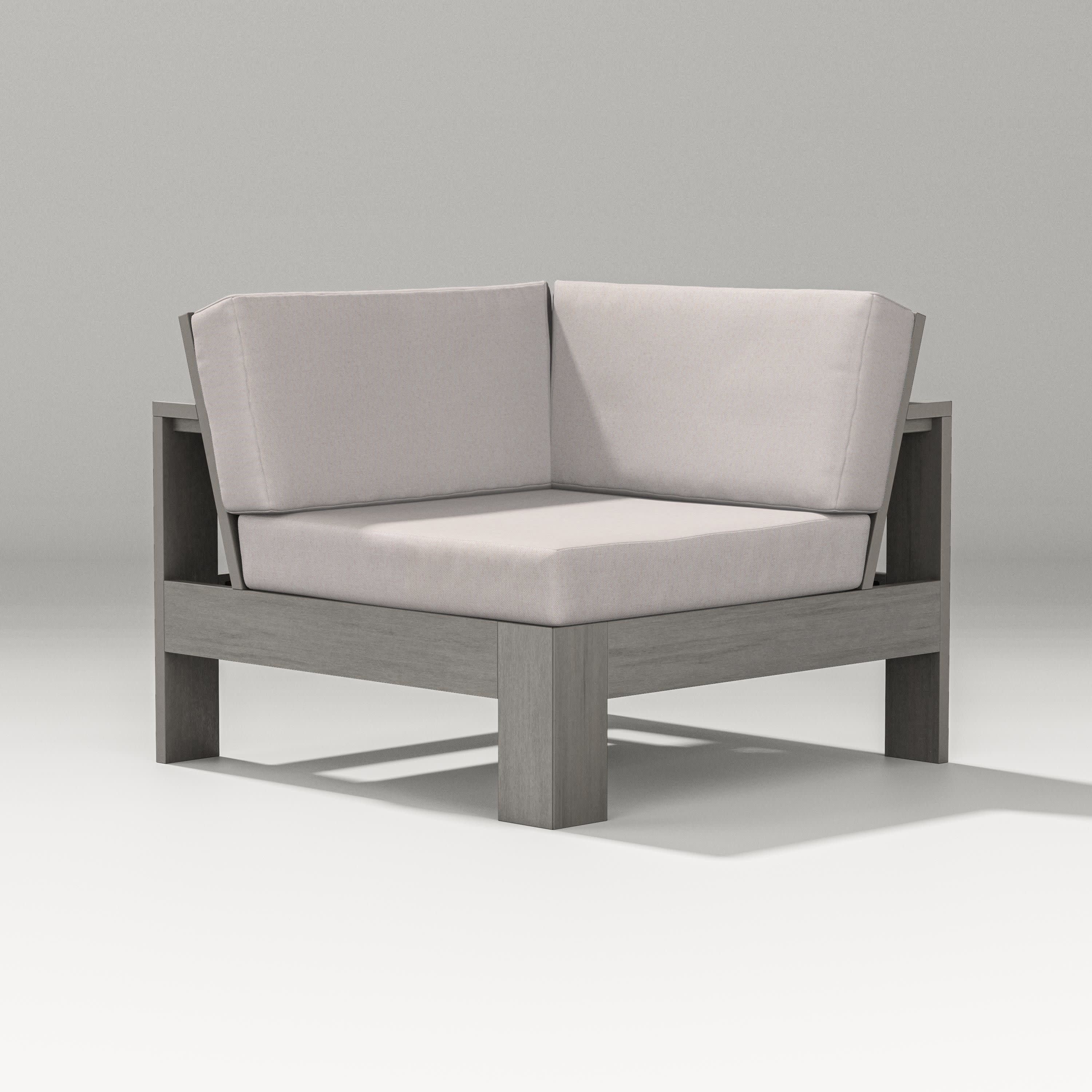 Latitude Modular Corner Chair in Driftwood / Dune Burlap