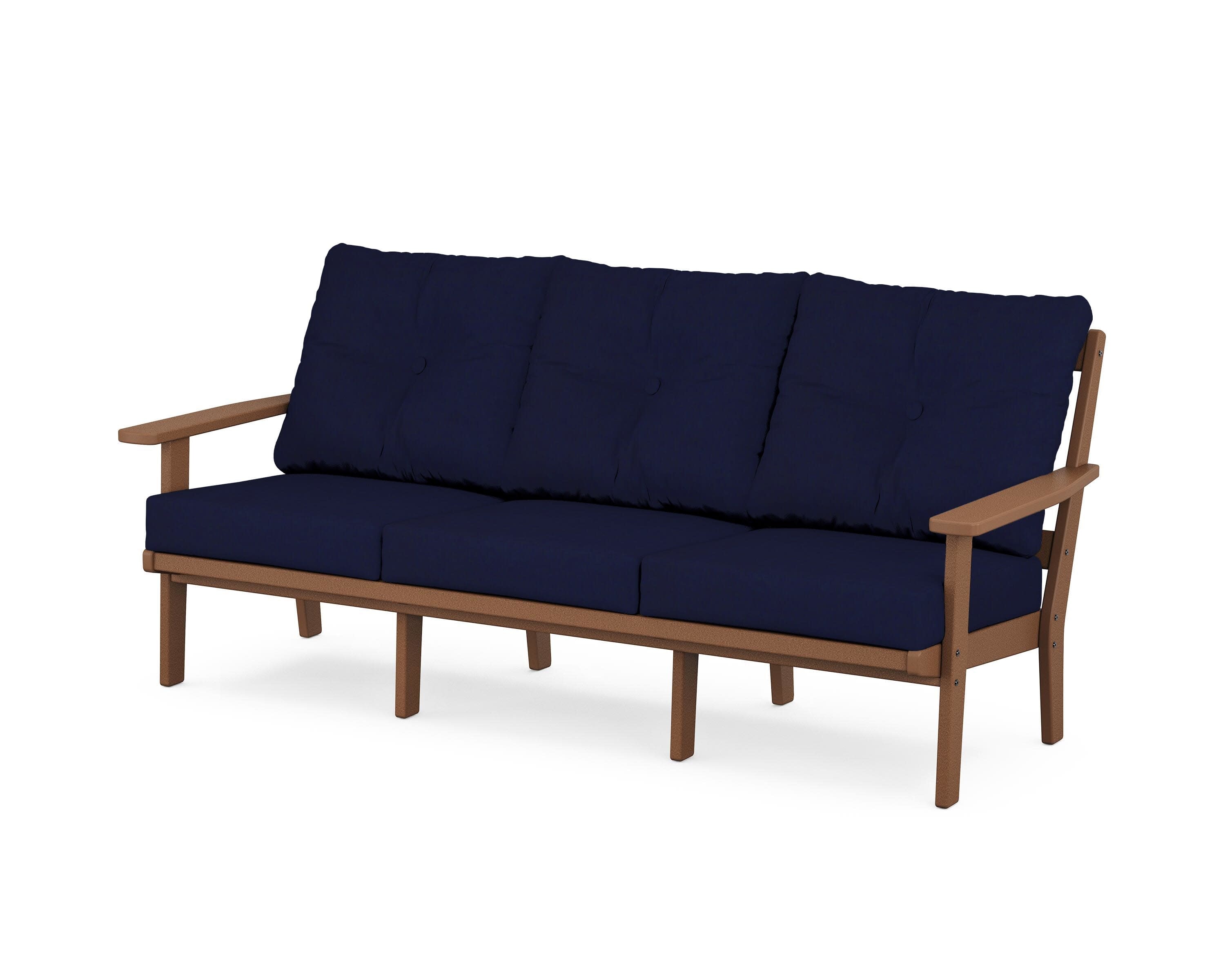 Oxford Deep Seating Sofa in Teak / Navy