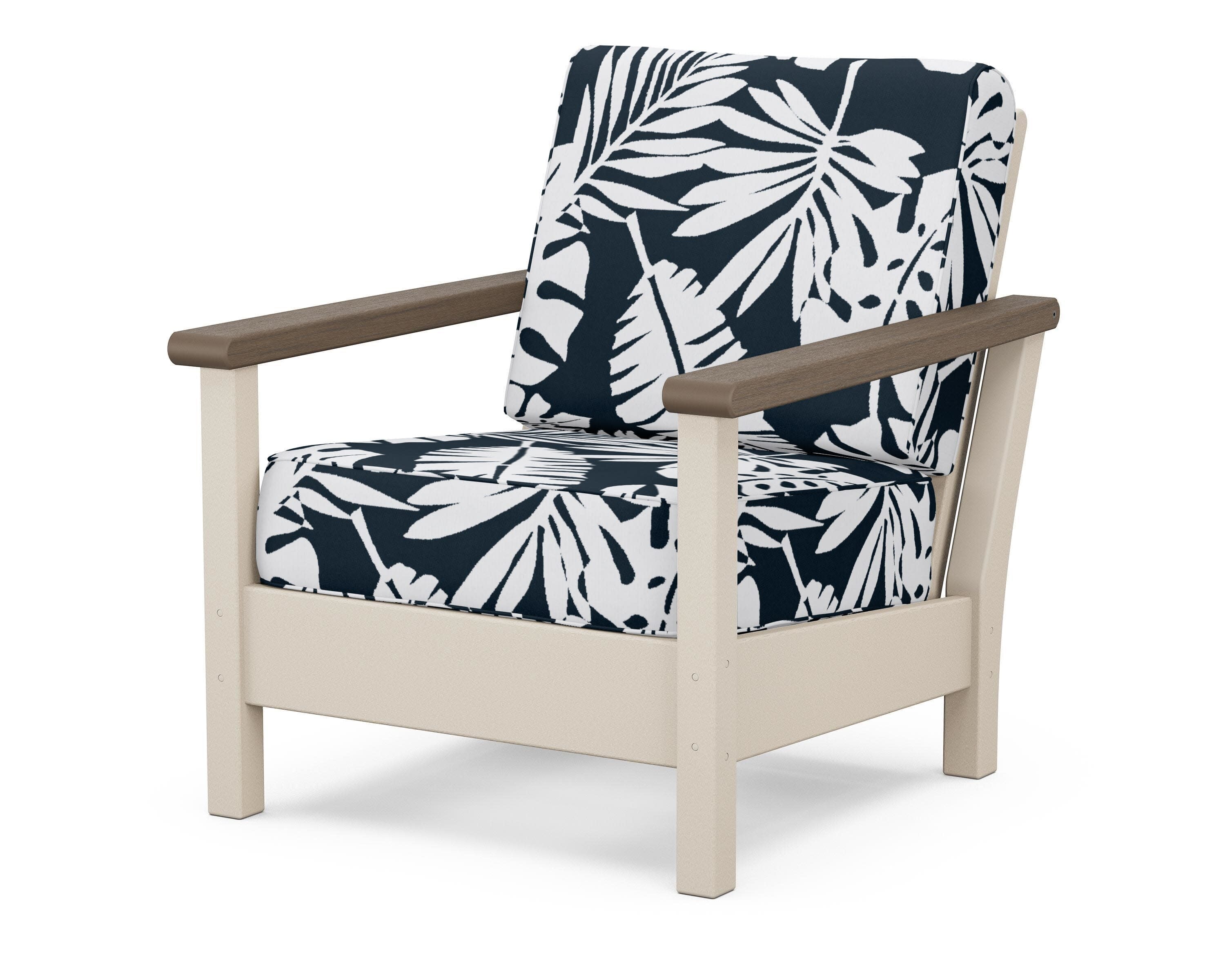 Harbour Deep Seating Chair in Sand / Kona / Leaf Marine Indigo