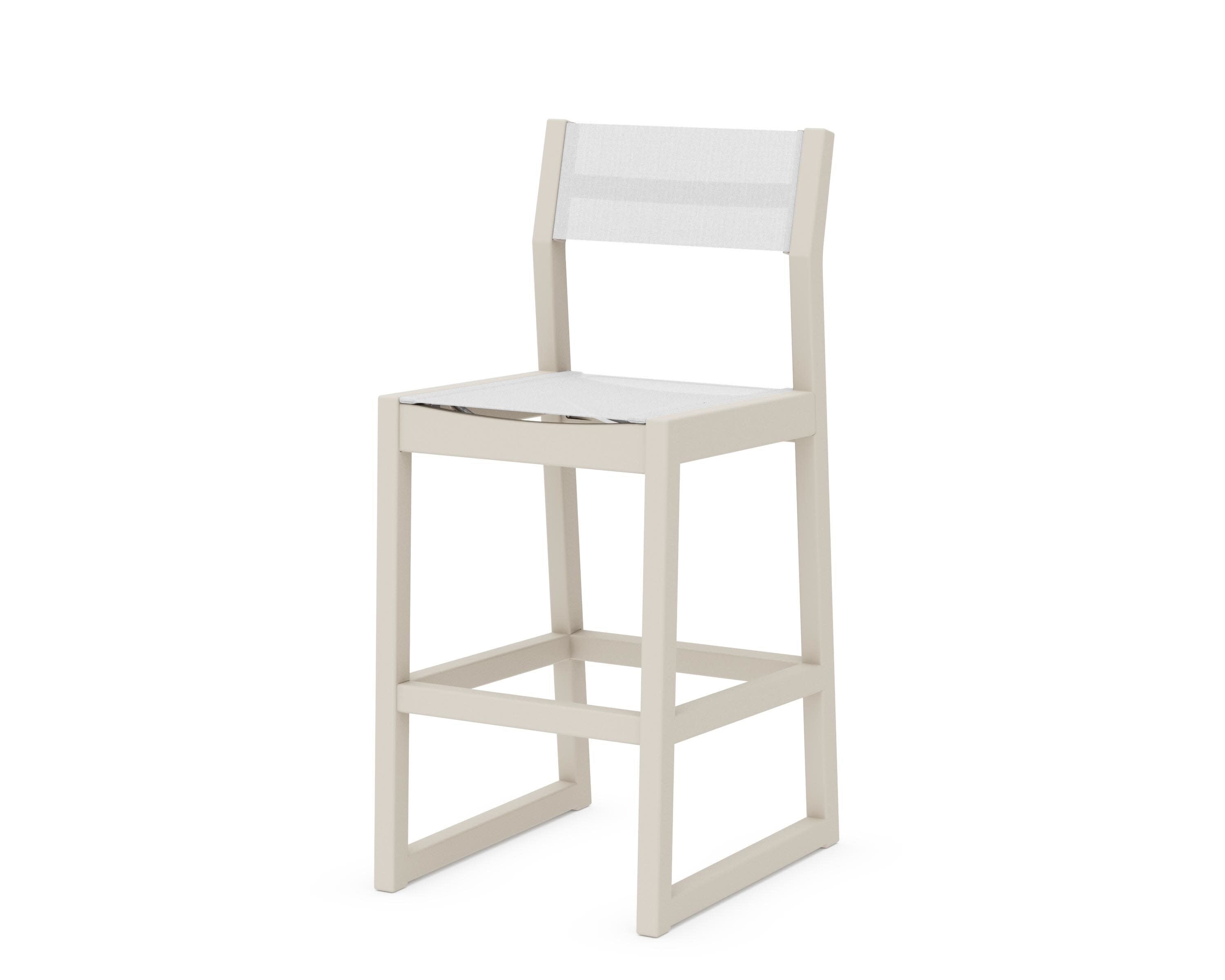 EDGE Sling Bar Side Chair in Sand / White Sling