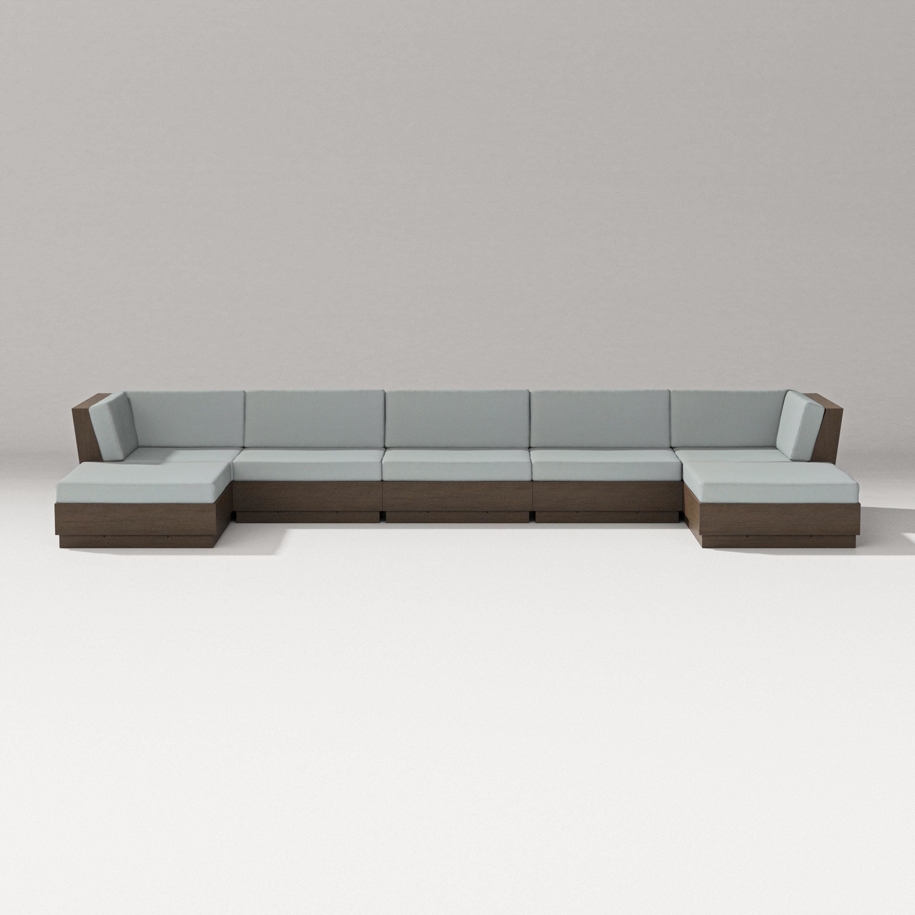 Elevate 7-Piece Double Chaise Sectional in Kona / Spa