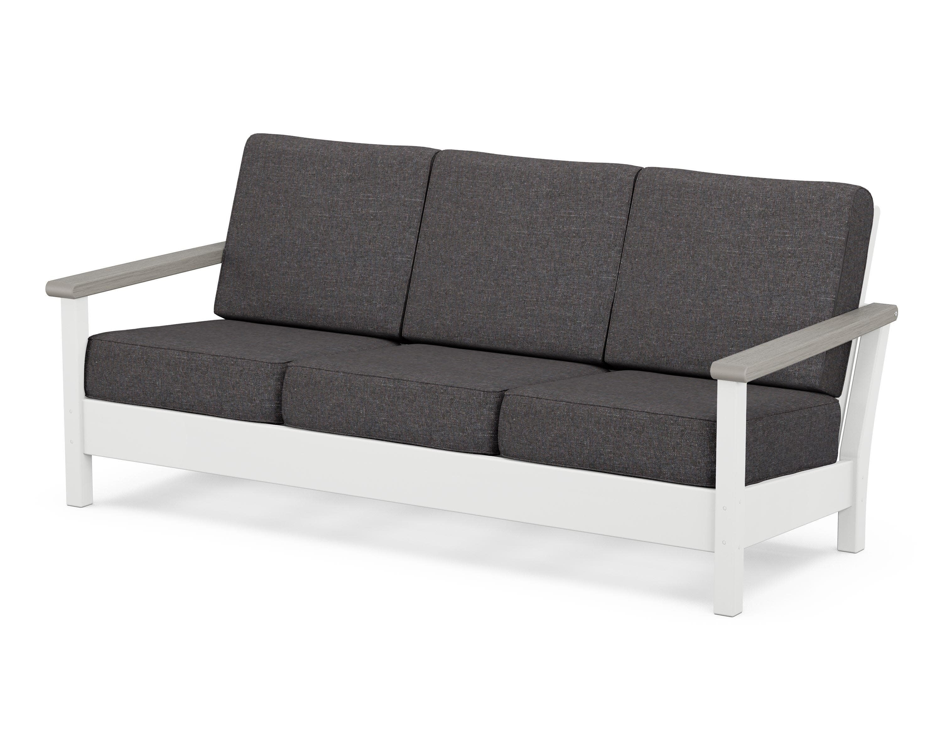 Harbour Deep Seating Sofa in White / Driftwood / Ash Charcoal