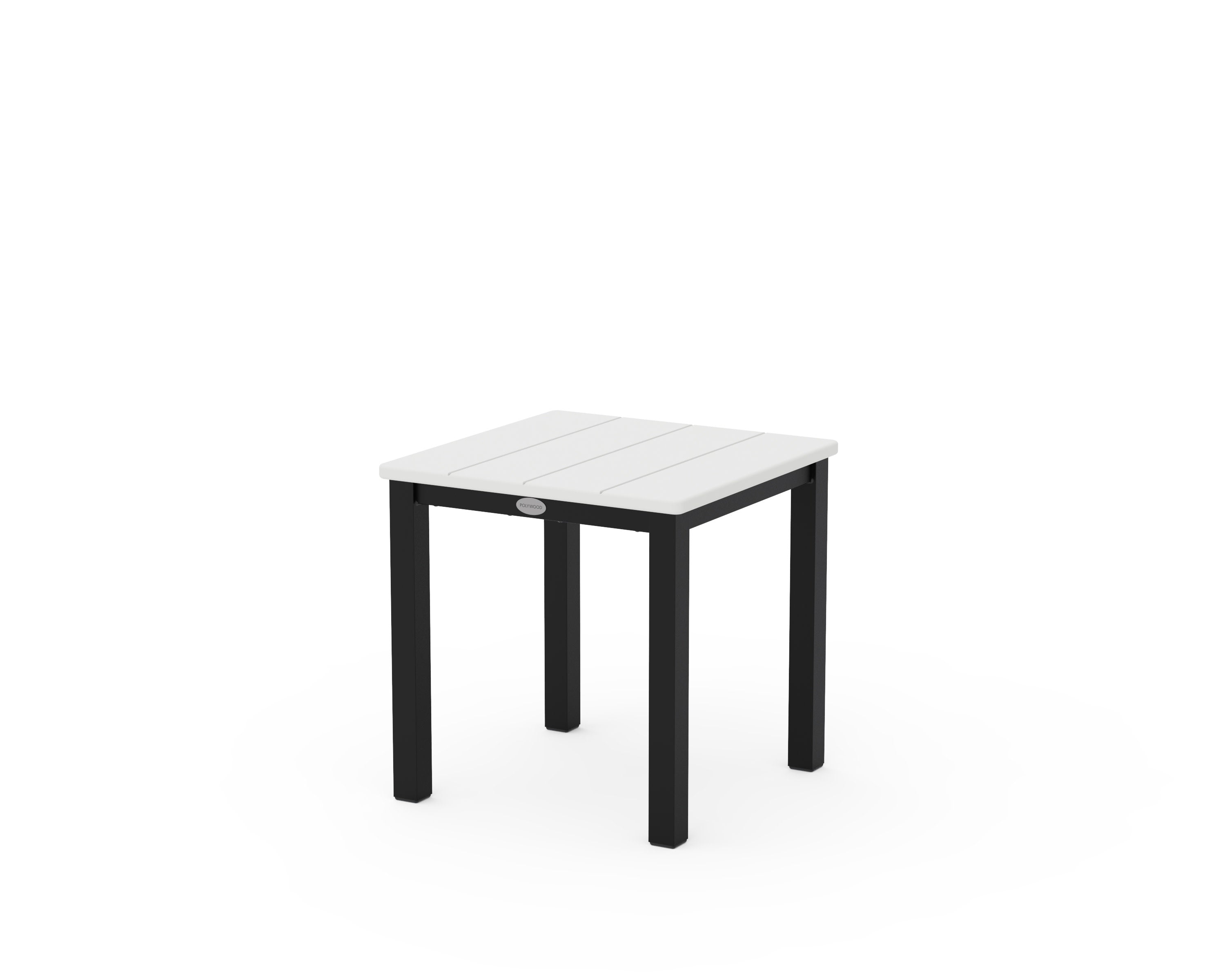 Main Street 18" Side Table in Black / Vintage White