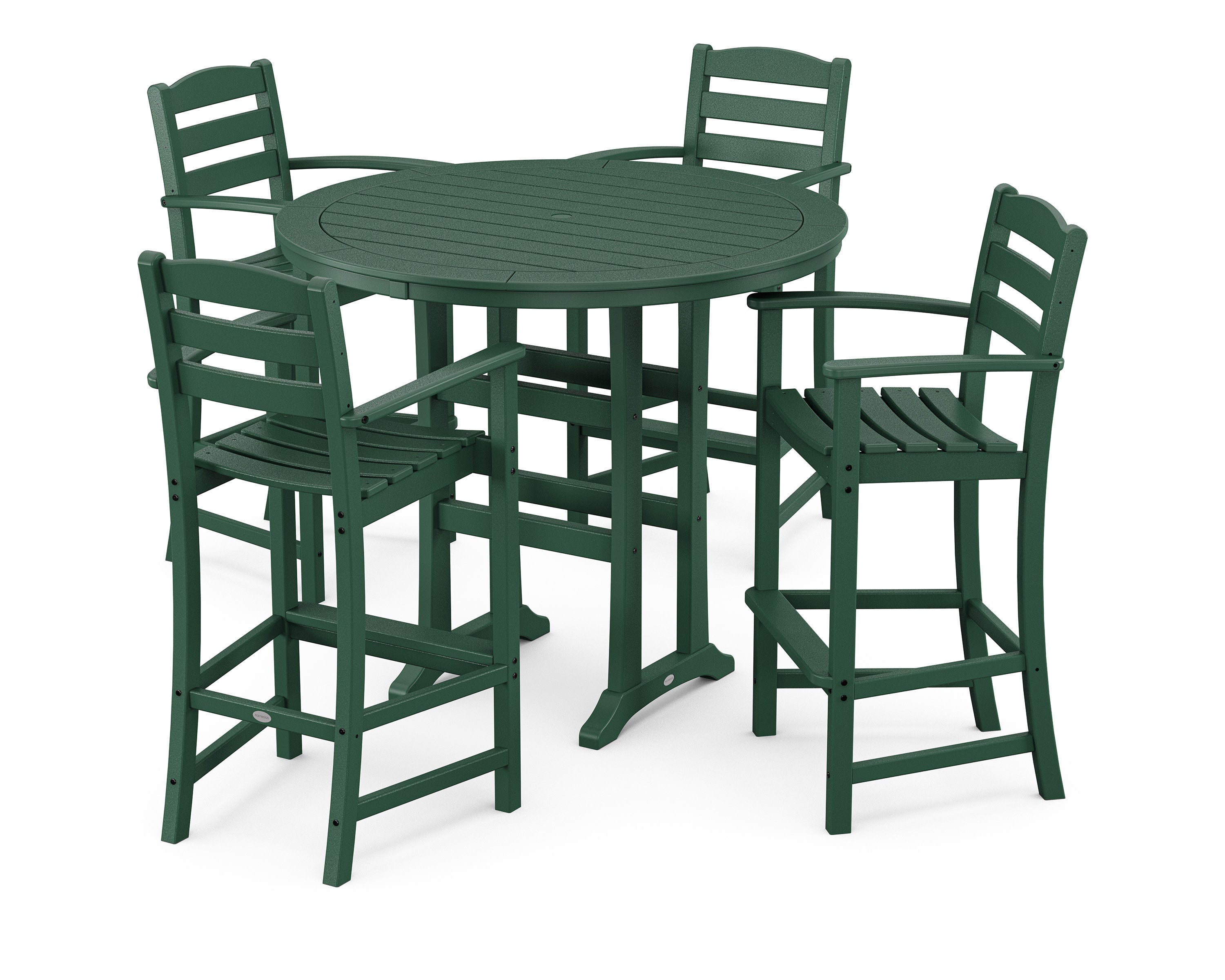 La Casa Caf 5-Piece Bar Dining Set in Green