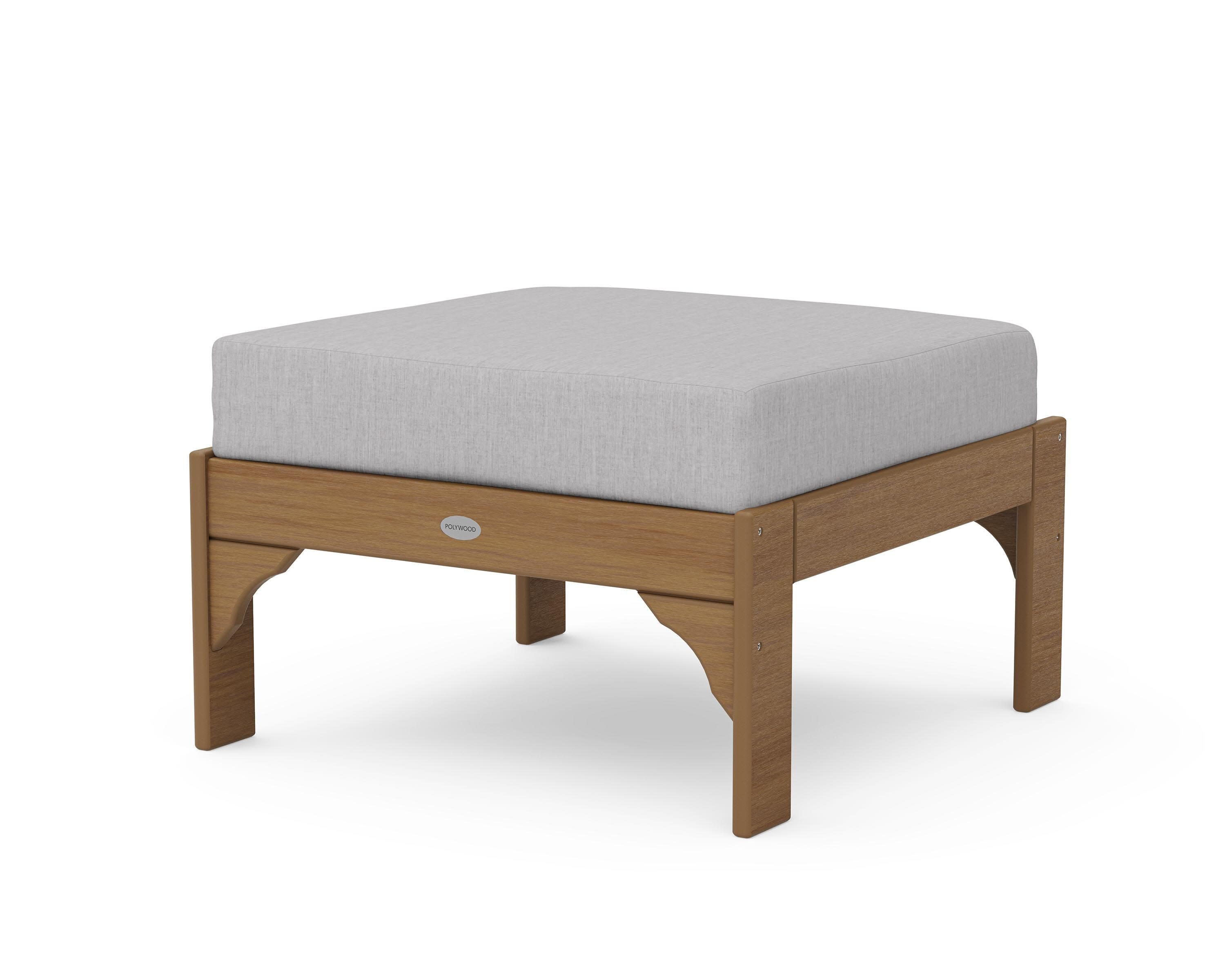 Vineyard Deep Seating Ottoman in Natural / Granite