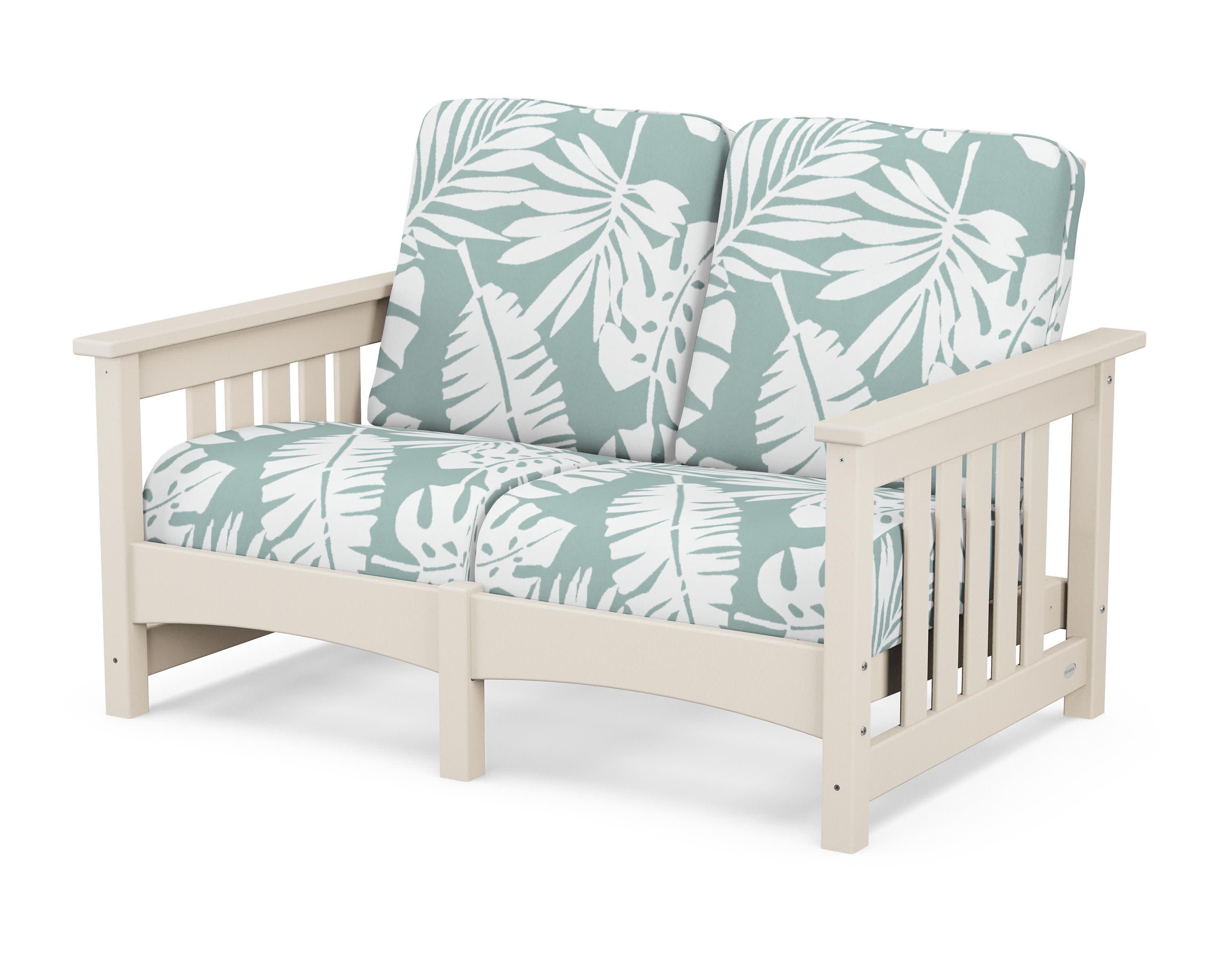 Club Mission Loveseat in Sand / Leaf Glacier Spa