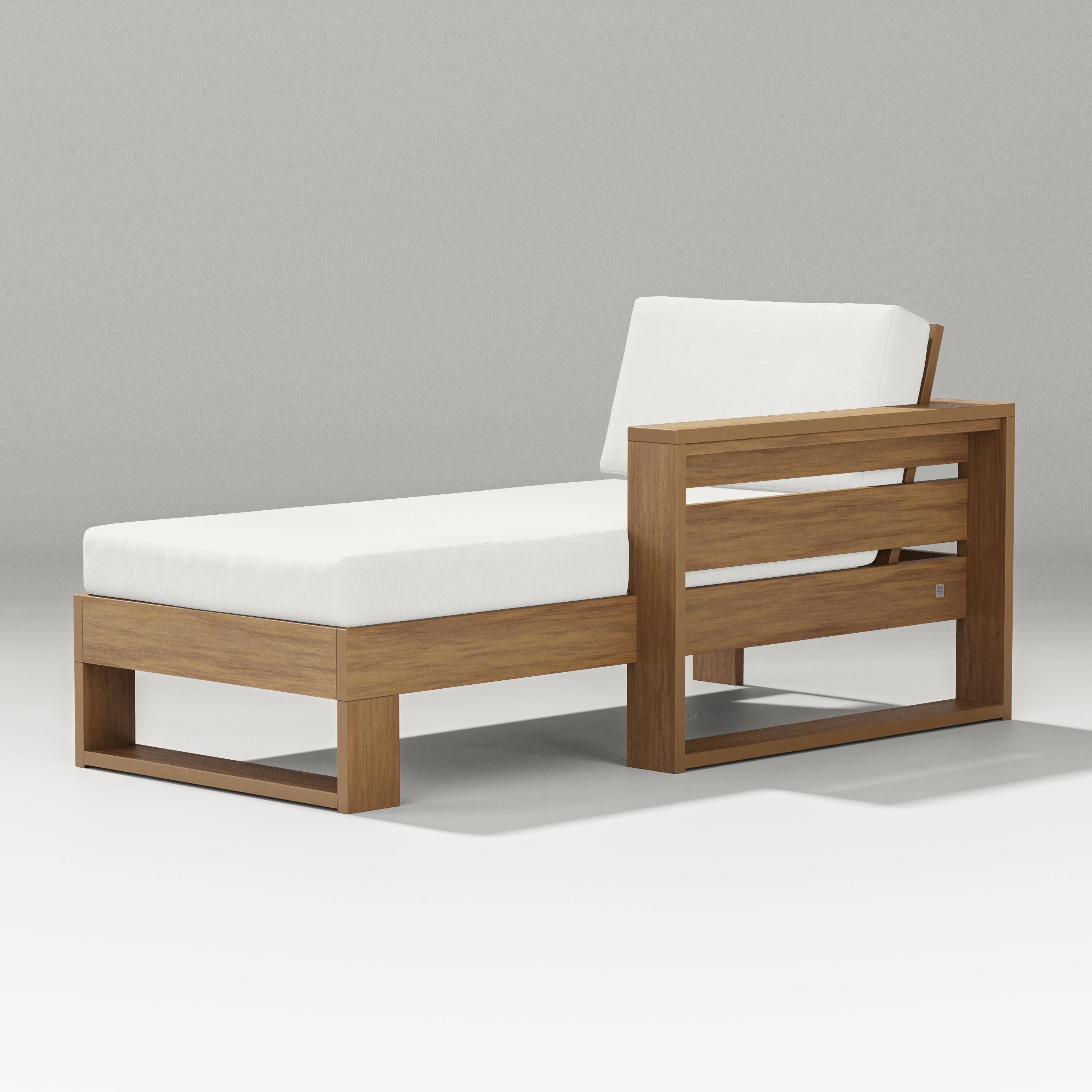 Latitude Modular Right Arm Chaise in Natural / Natural Linen