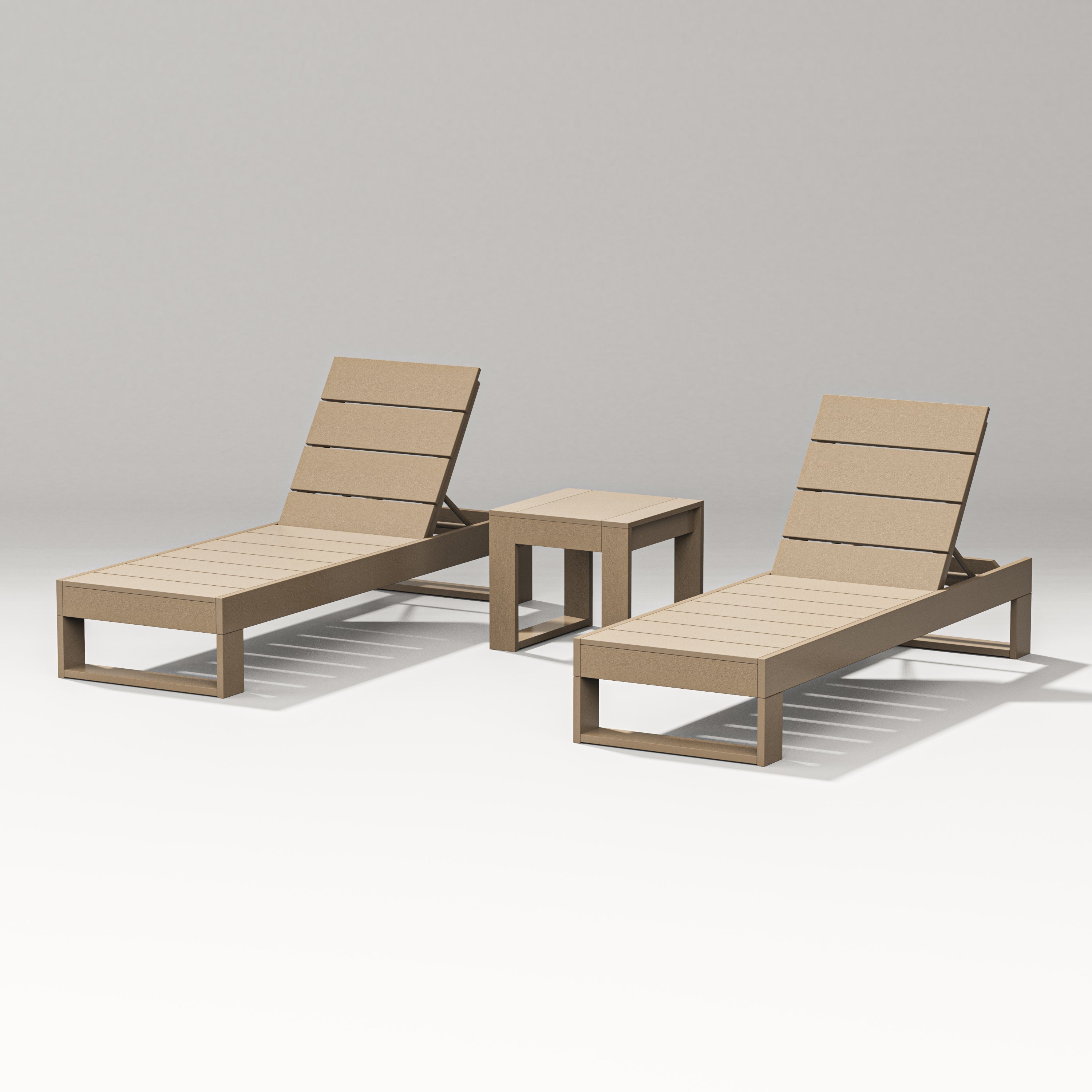 Latitude 3-Piece Lounge Chaise Set in Vintage Sahara
