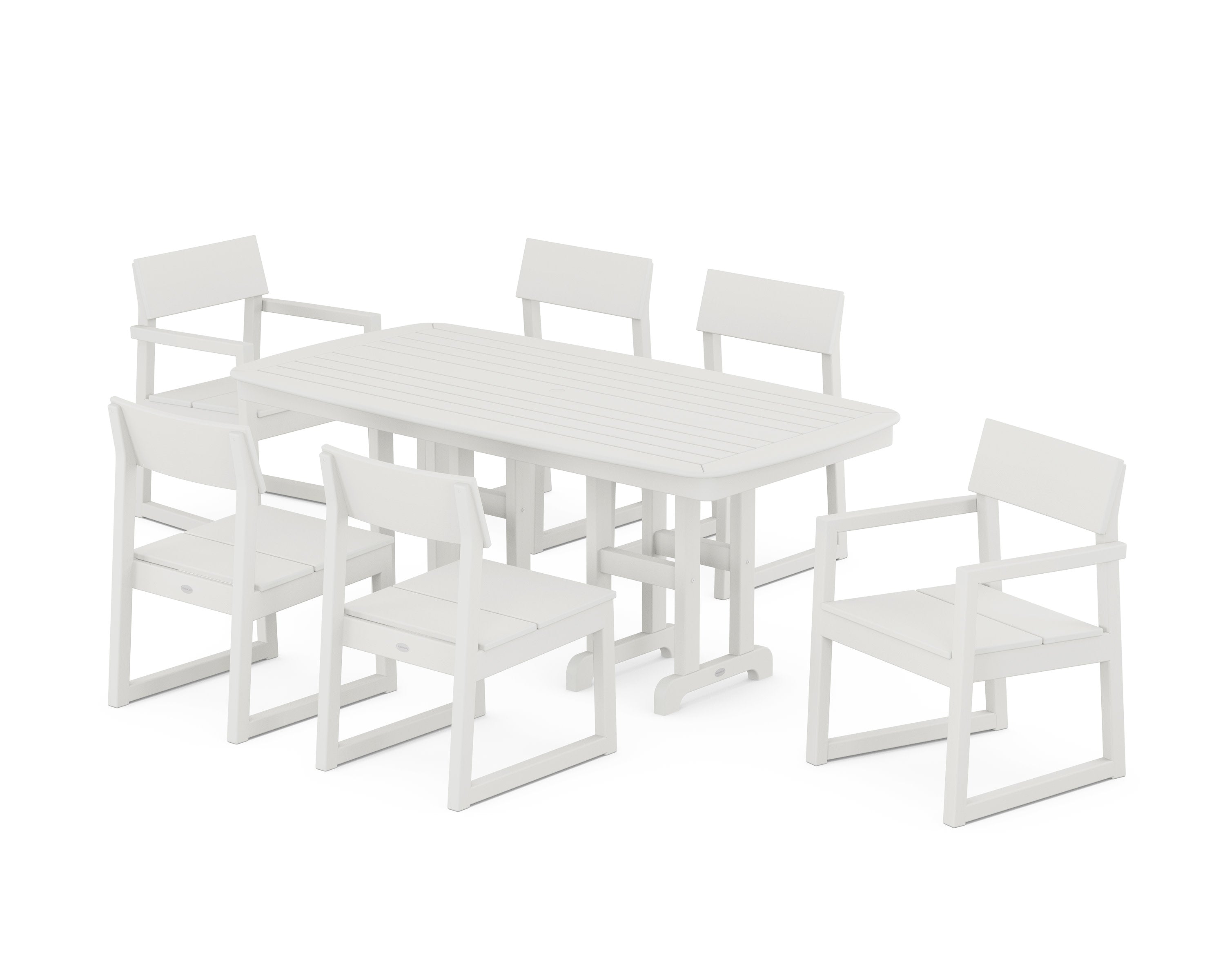 EDGE 7-Piece Dining Set in Vintage White
