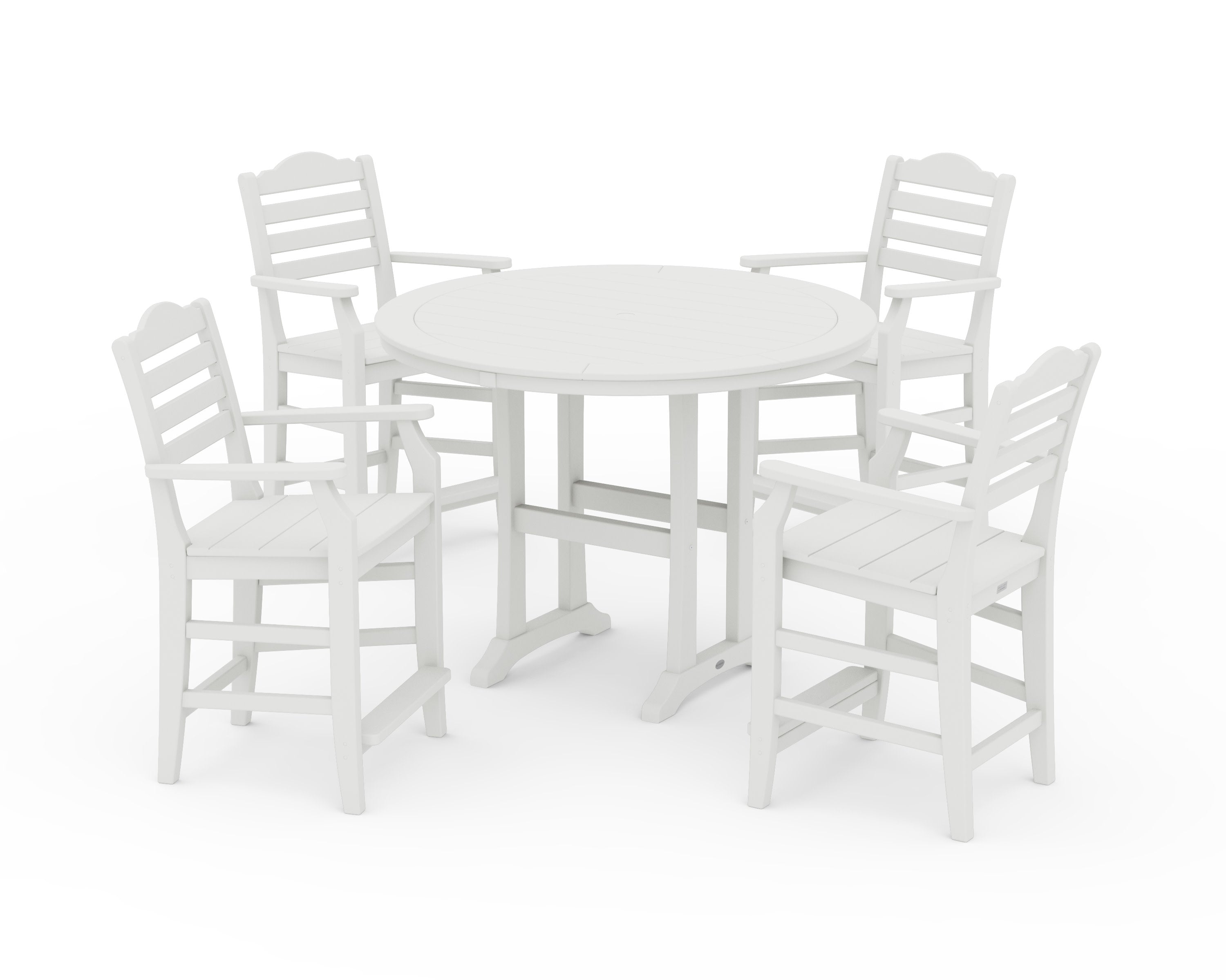 Savannah 5-Piece Round Counter Set in Vintage White