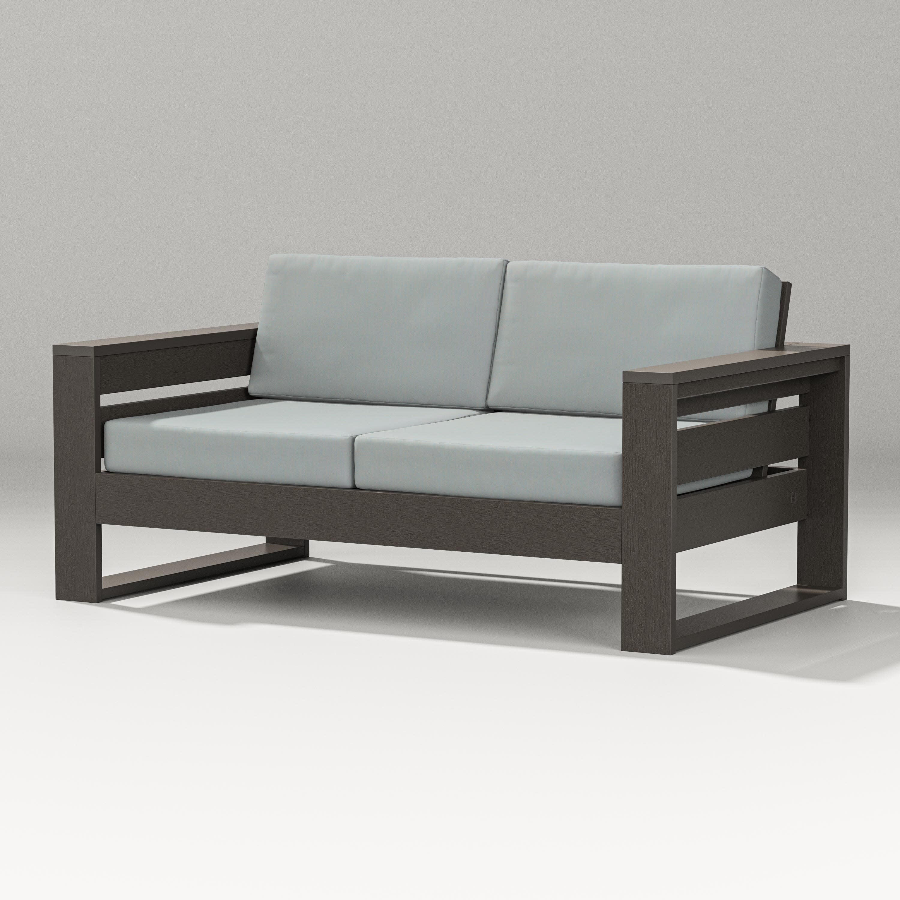 Latitude Loveseat in Vintage Coffee / Spa