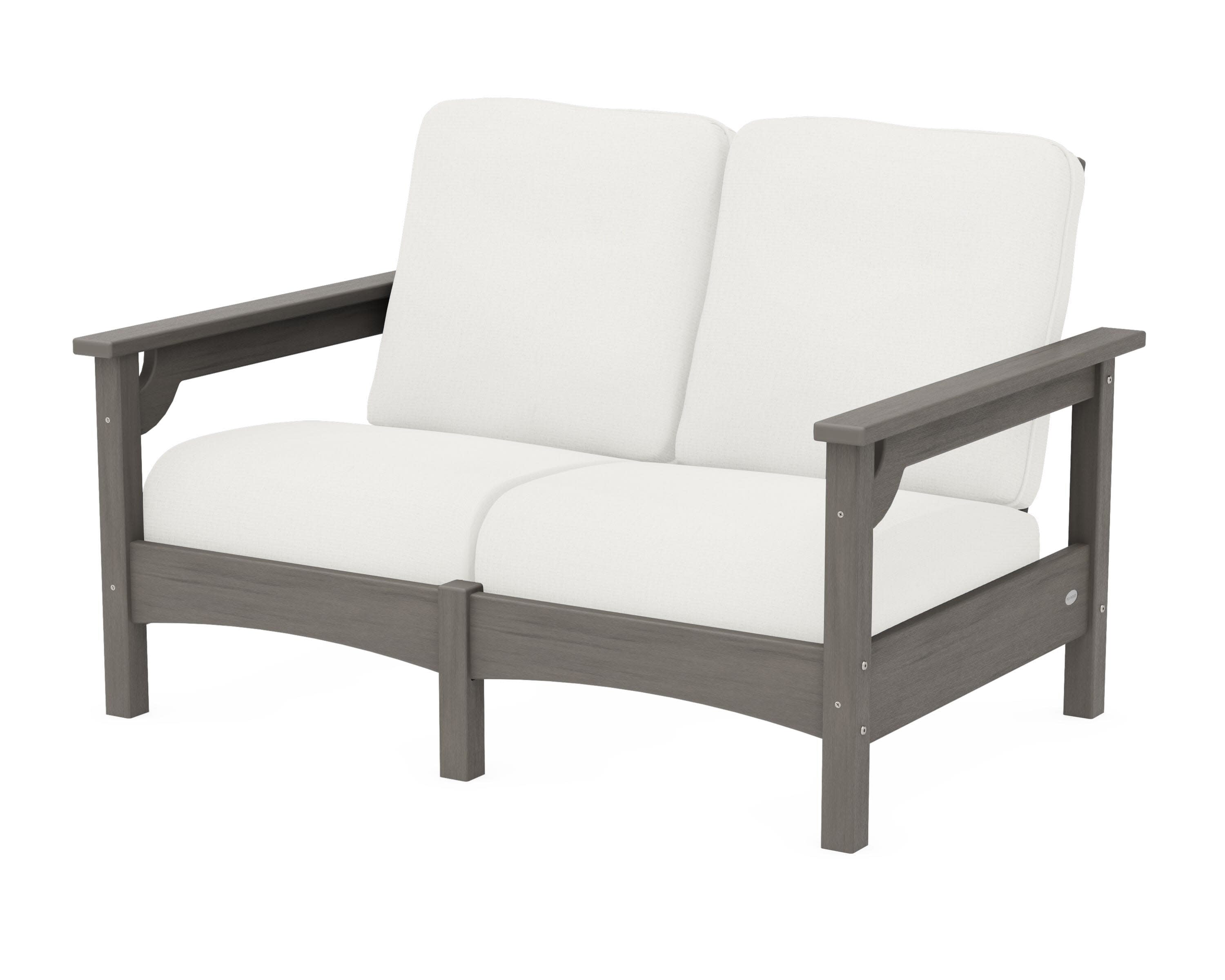 Club Loveseat in Driftwood / Natural Linen