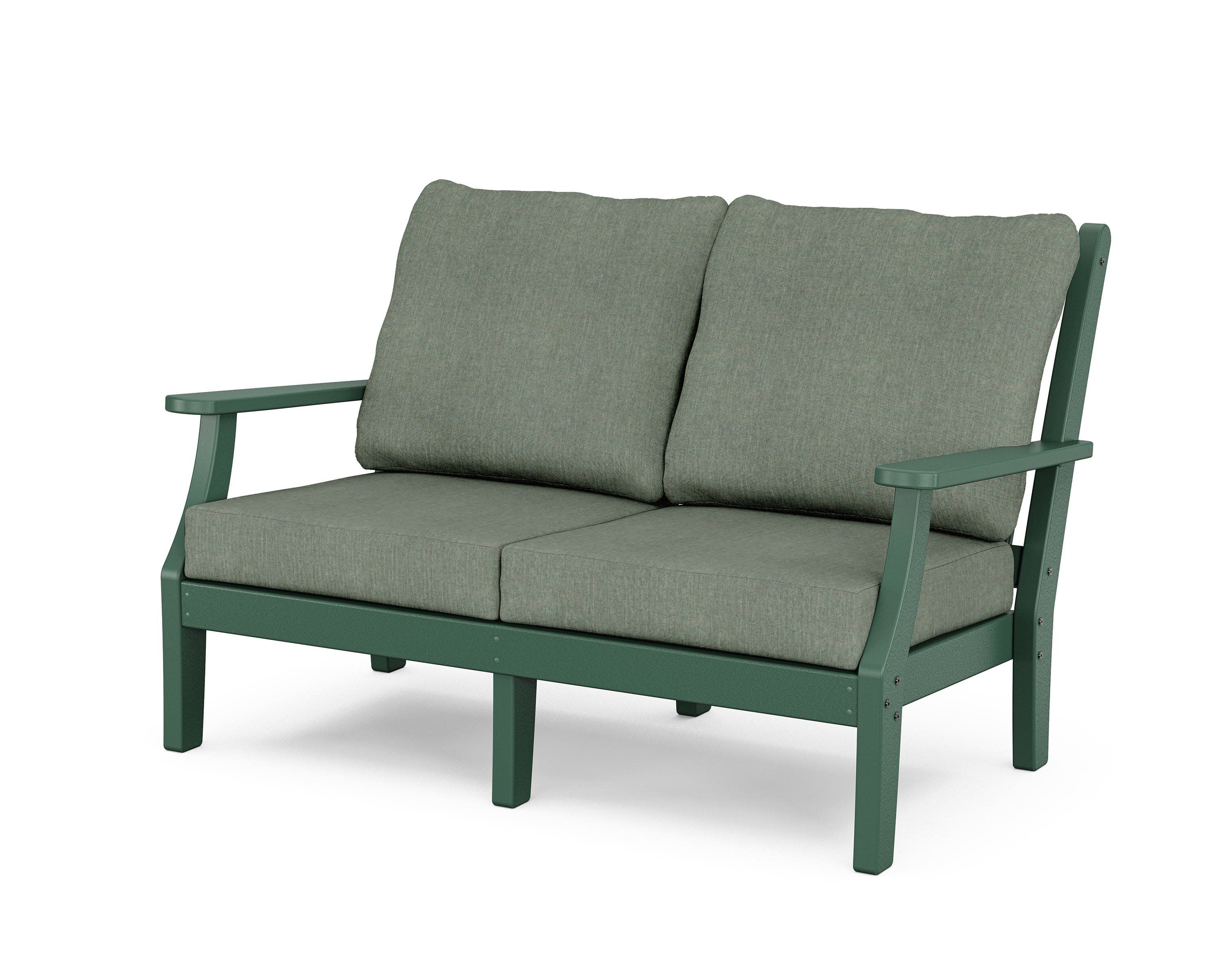 Wovendale Deep Seating Loveseat in Green / Cast Sage