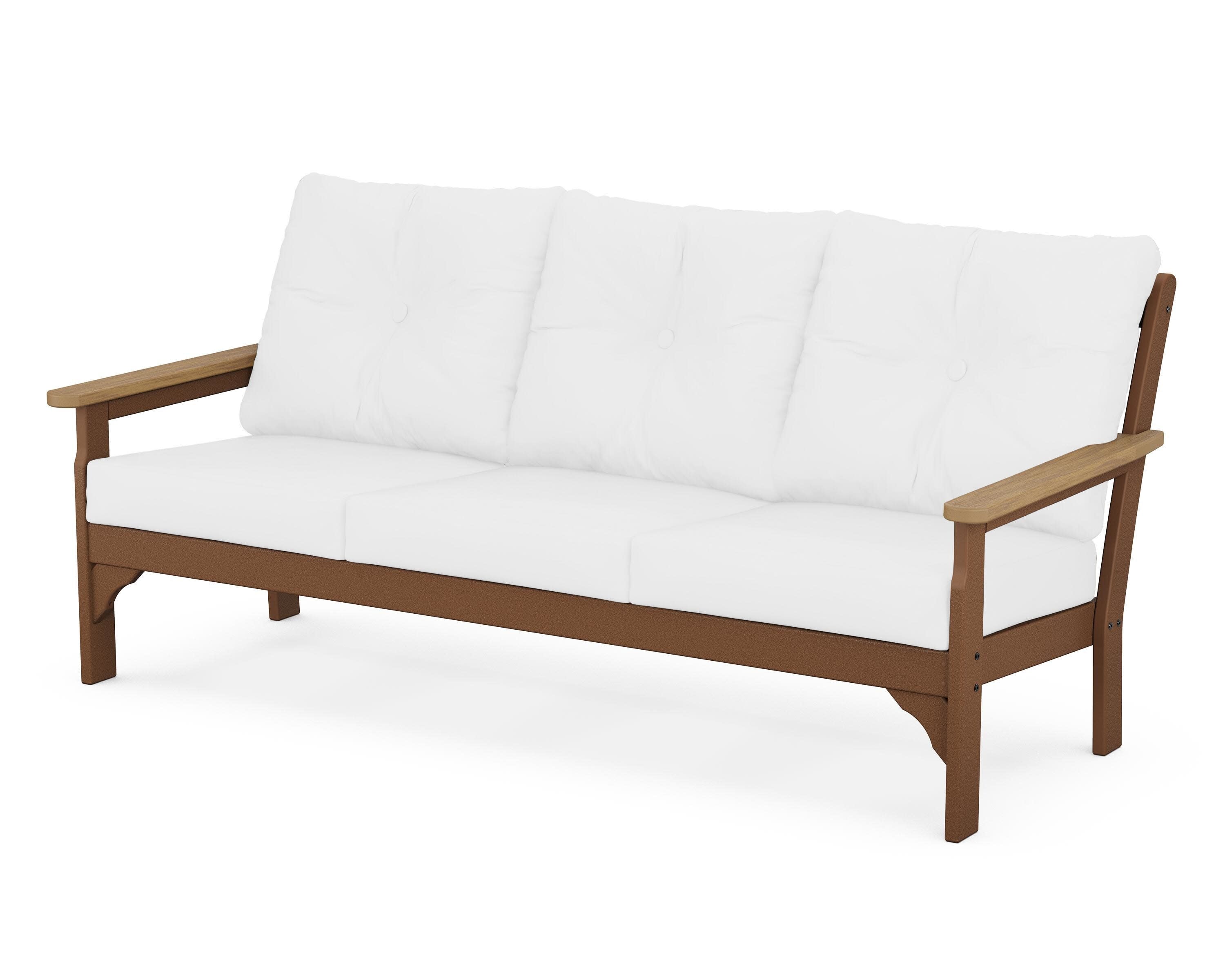 Vineyard Deep Seating Sofa in Teak / Natural / Natural