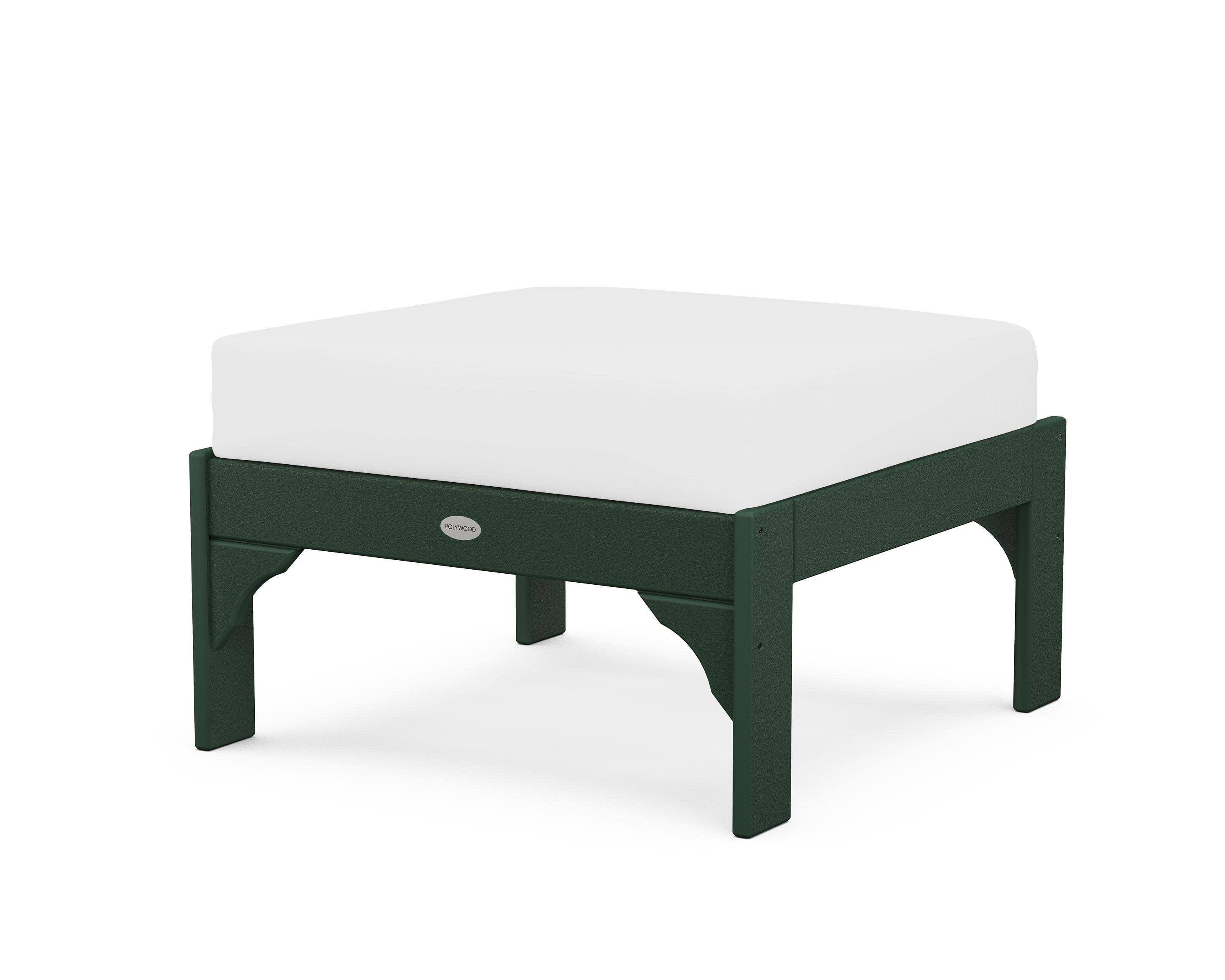Vineyard Deep Seating Ottoman in Green / Natural