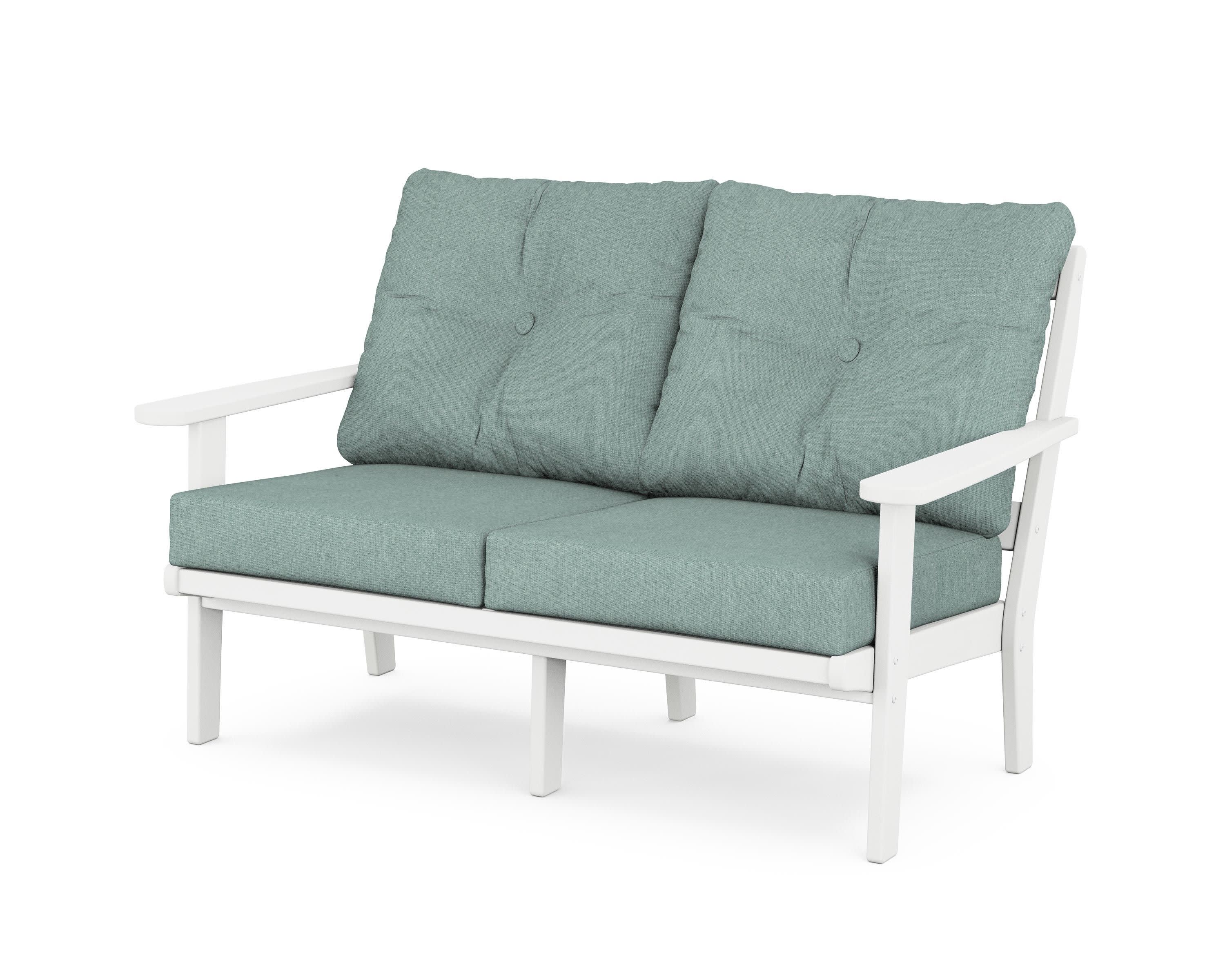 Mission Deep SeatingLoveseat in White / Glacier Spa