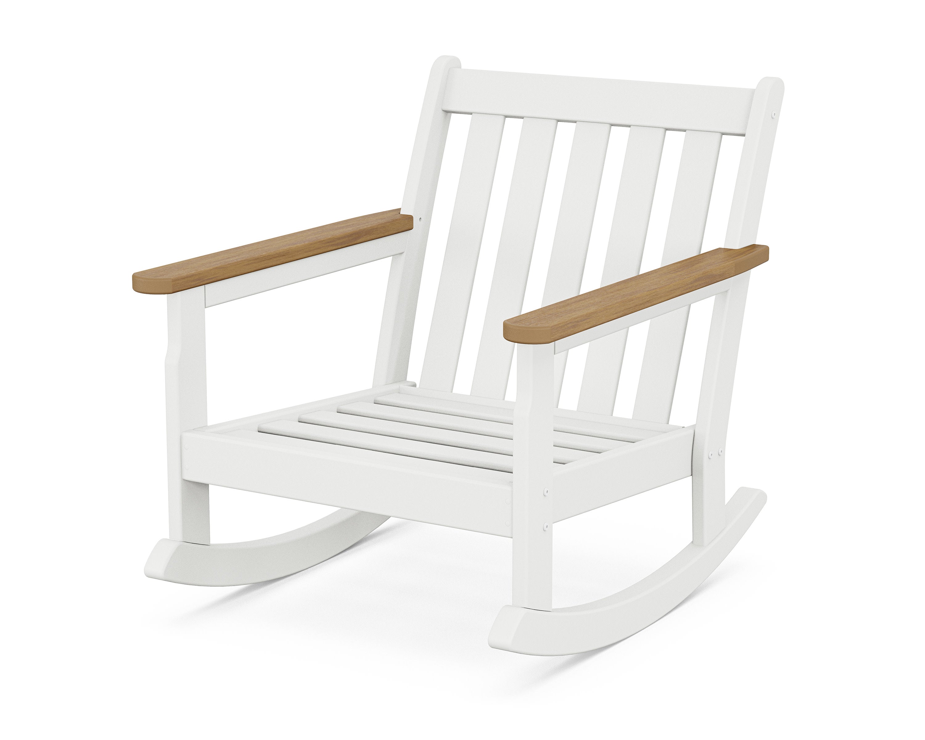 Vineyard Deep Seating Rocking Chair Frame in White / Natural