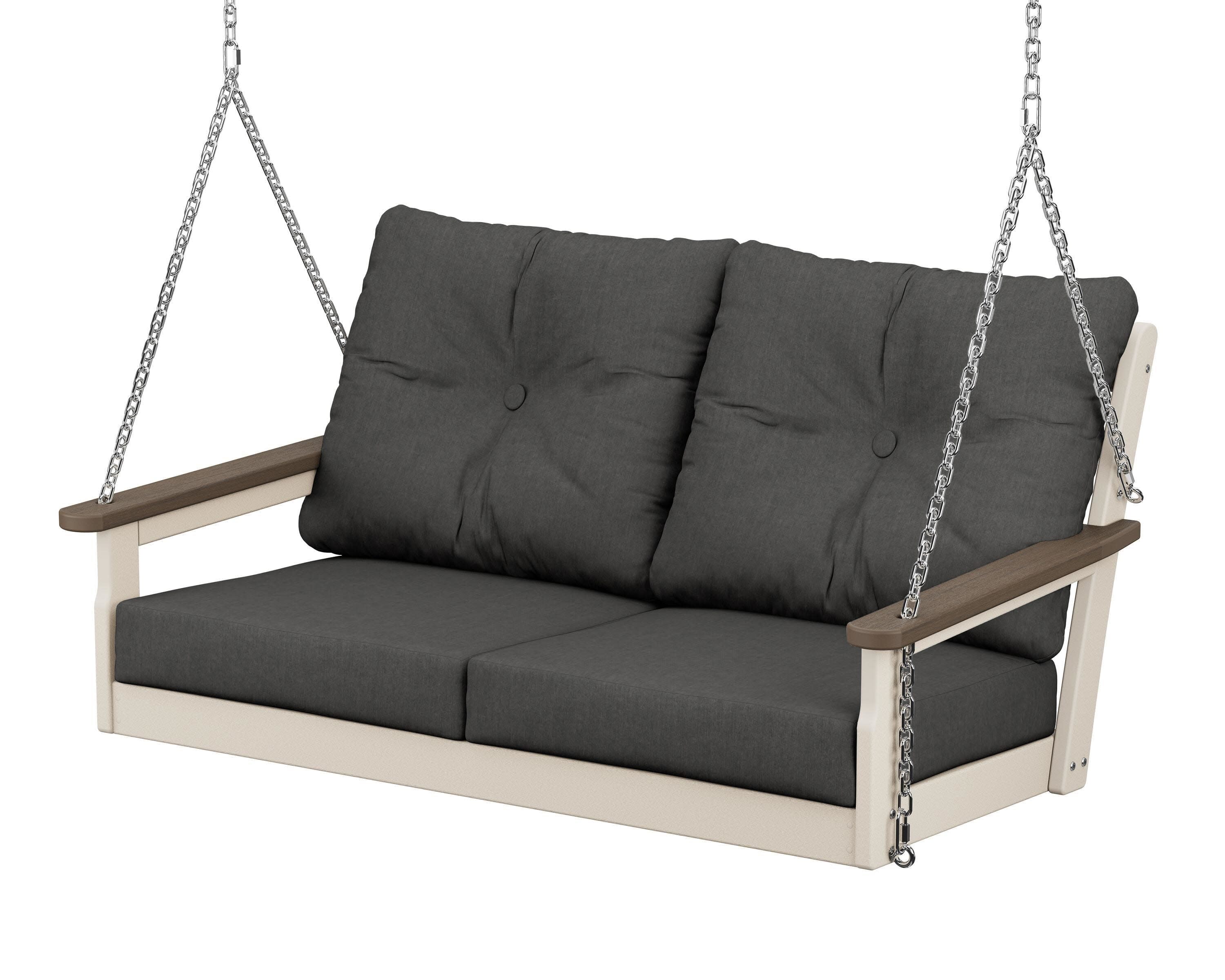 Vineyard Deep Seating Swing in Sand / Kona / Spectrum Carbon