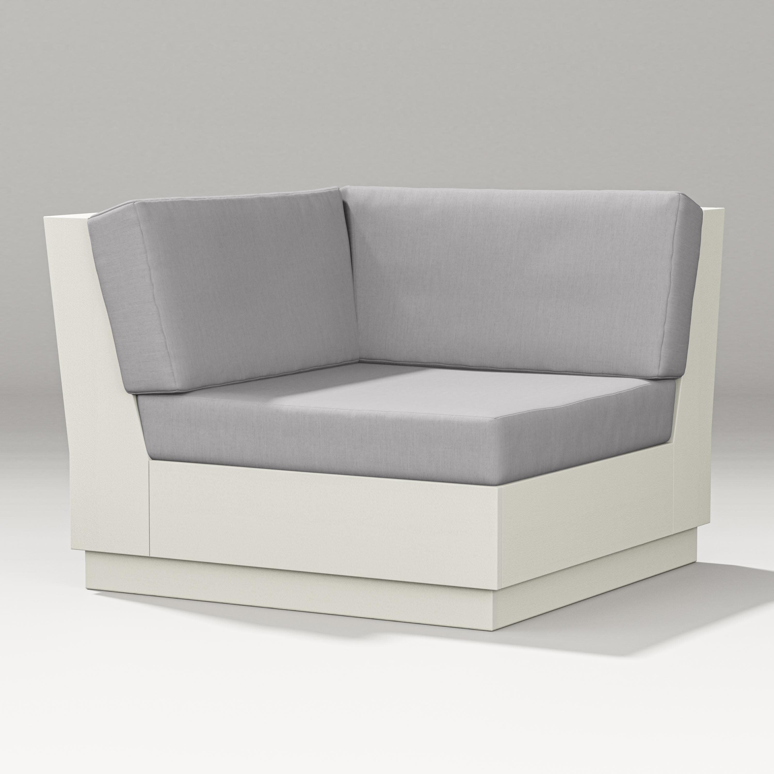 Elevate Modular Corner Chair in Vintage White / Granite