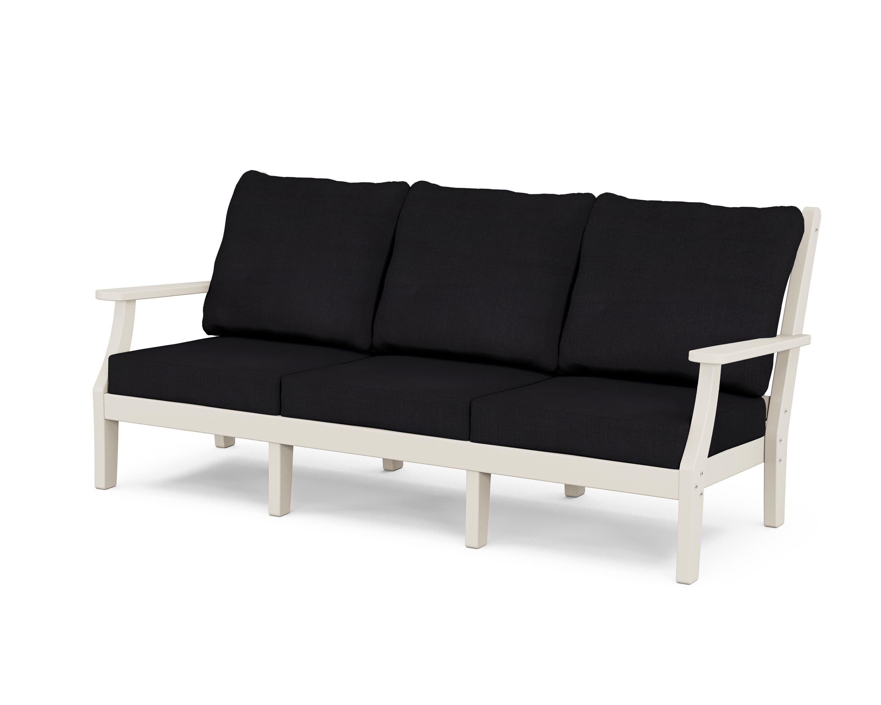 Wovendale Deep Seating Sofa in Sand / Midnight Linen
