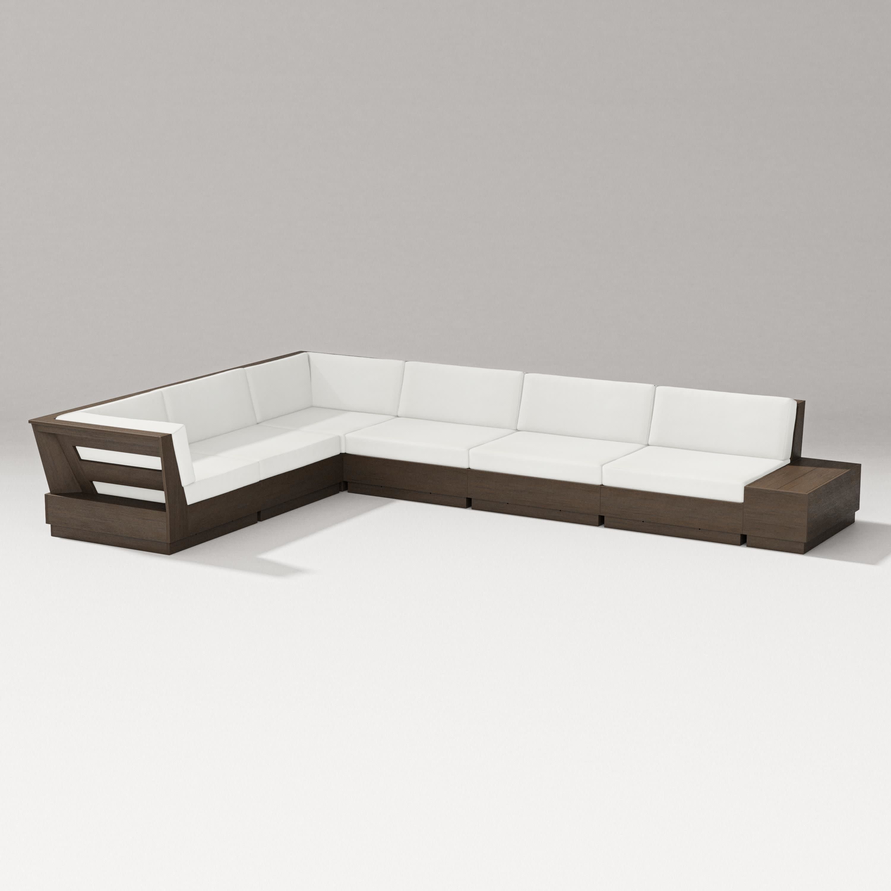 Elevate 7-Piece Corner Sectional in Kona / Natural Linen