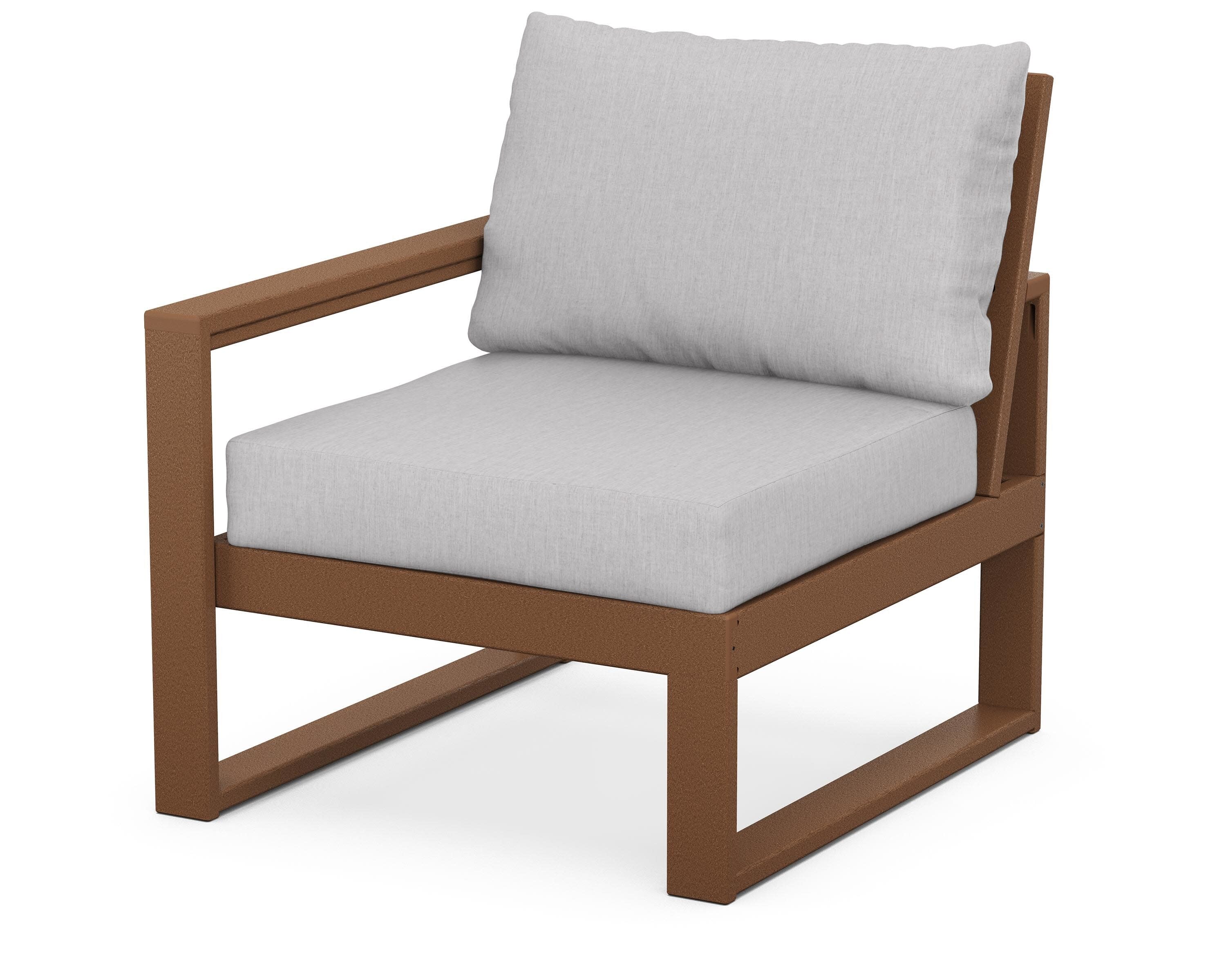 EDGE Modular Left Arm Chair in Teak / Granite