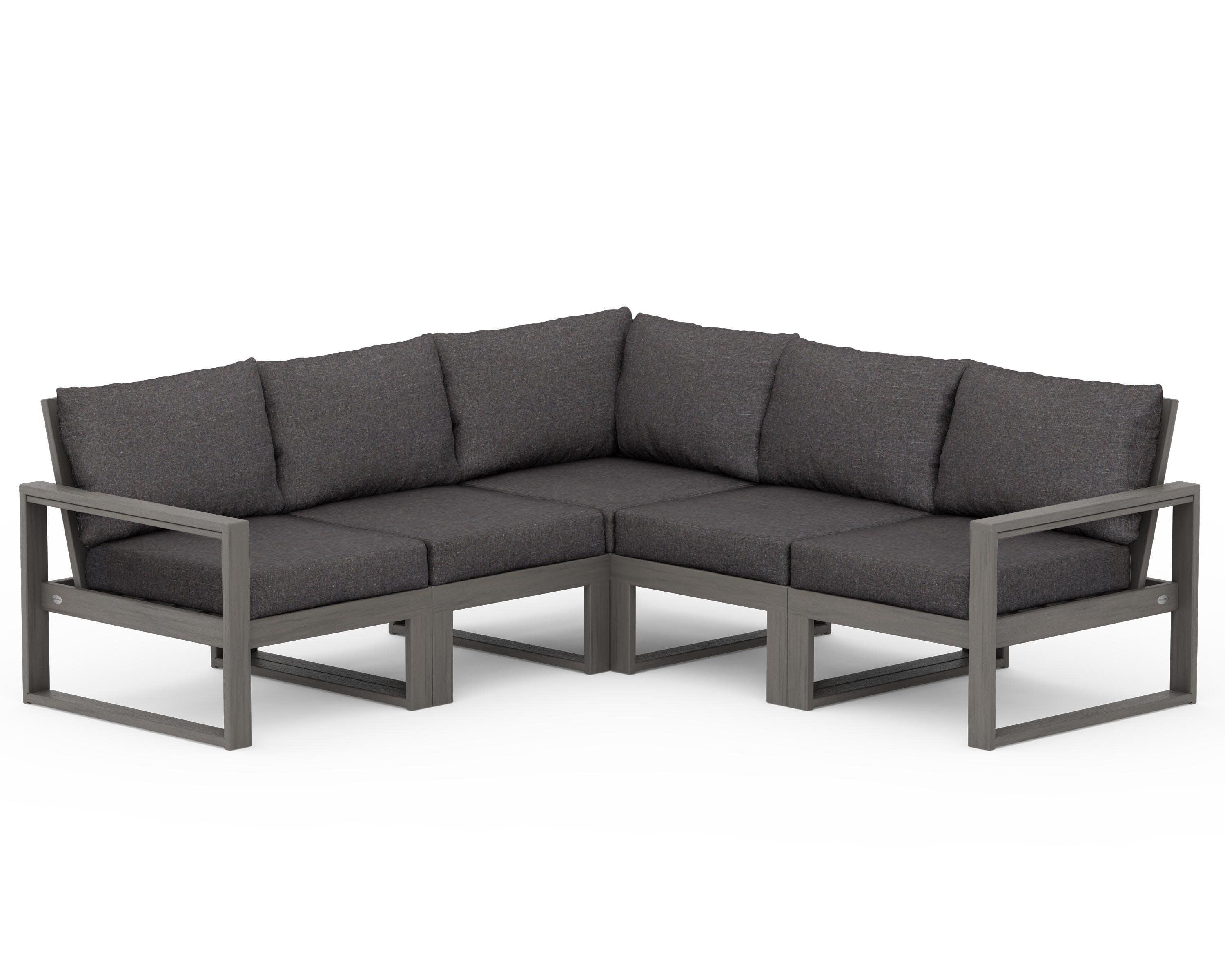 EDGE 5-Piece Modular Deep Seating Set in Driftwood / Ash Charcoal