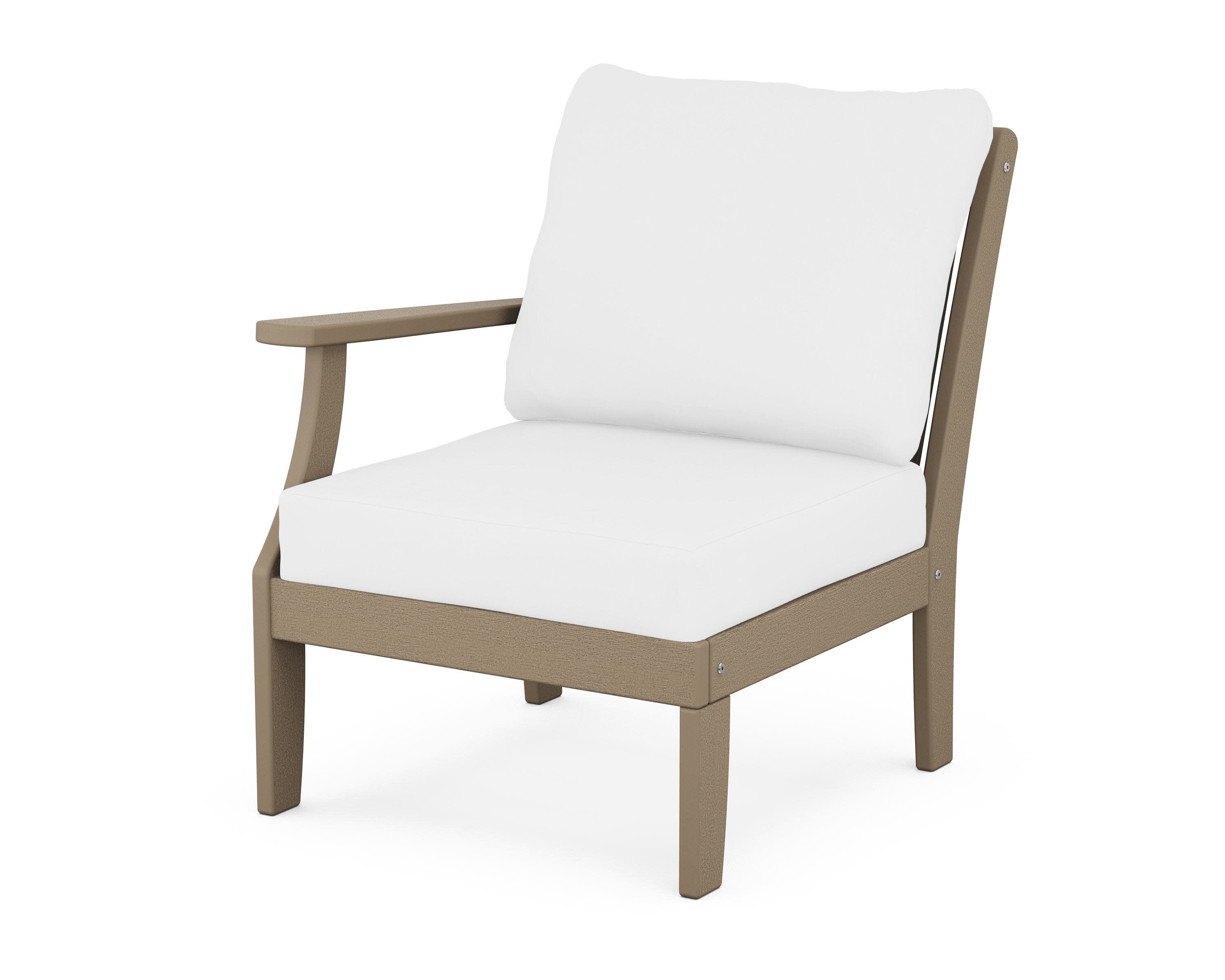 Braxton Modular Left Arm Chair in Vintage Sahara / Natural