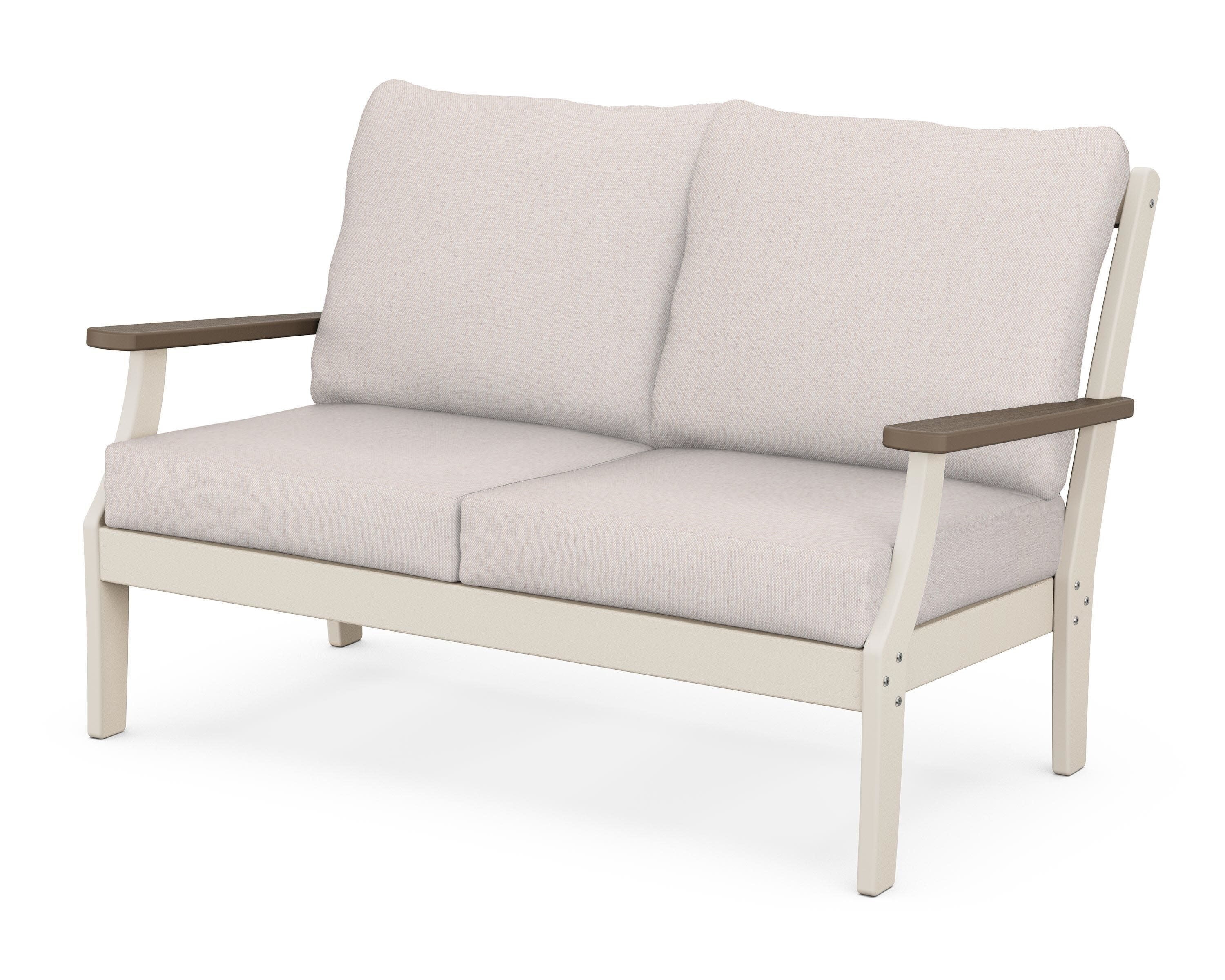 Braxton Deep Seating Loveseat in Sand / Kona / Dune Burlap