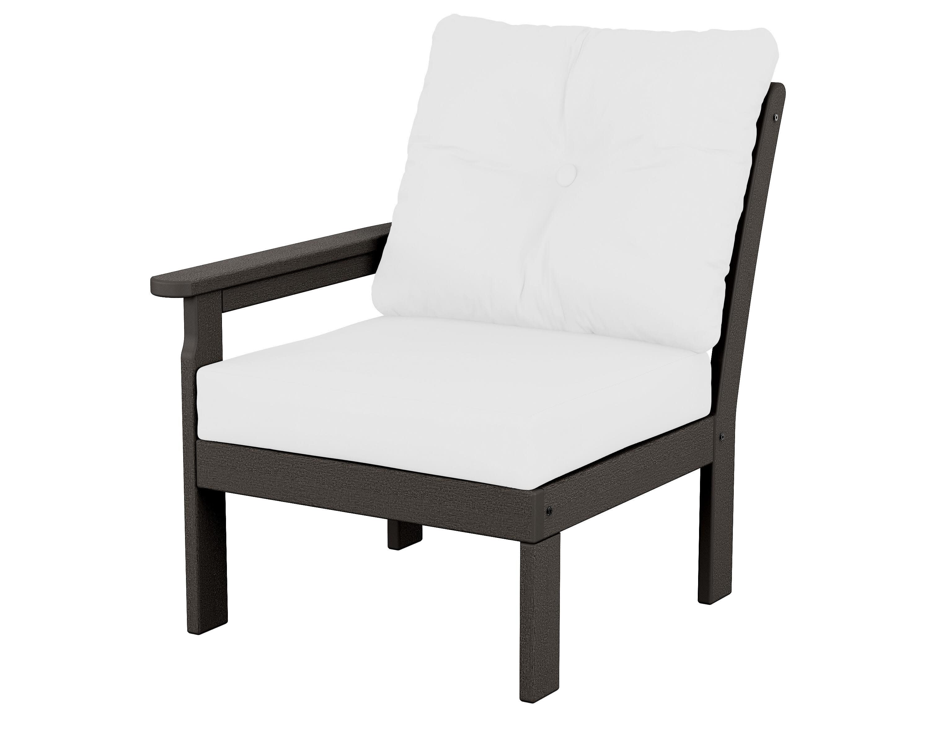 Vineyard Modular Left Arm Chair in Vintage Coffee / Natural