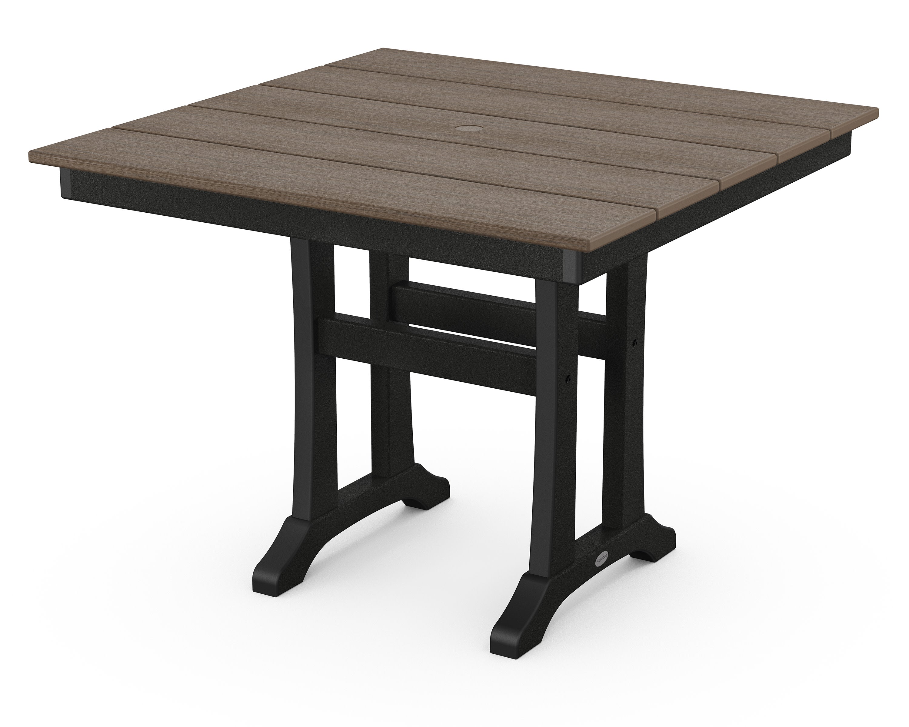 Farmhouse Trestle 37" Dining Table in Black / Kona