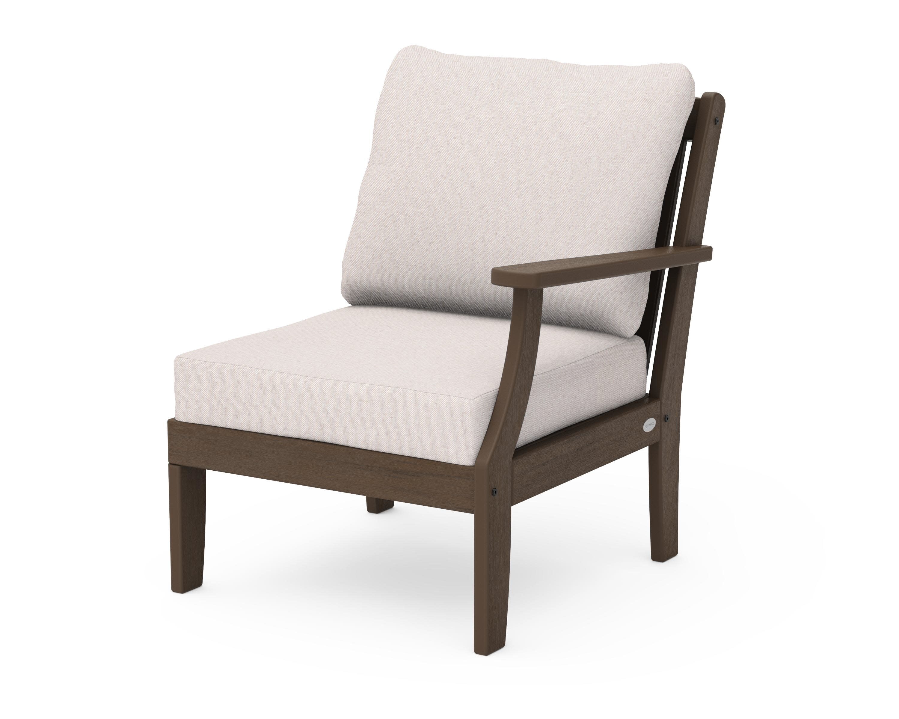 Braxton Modular Right Arm Chair in Kona / Dune Burlap