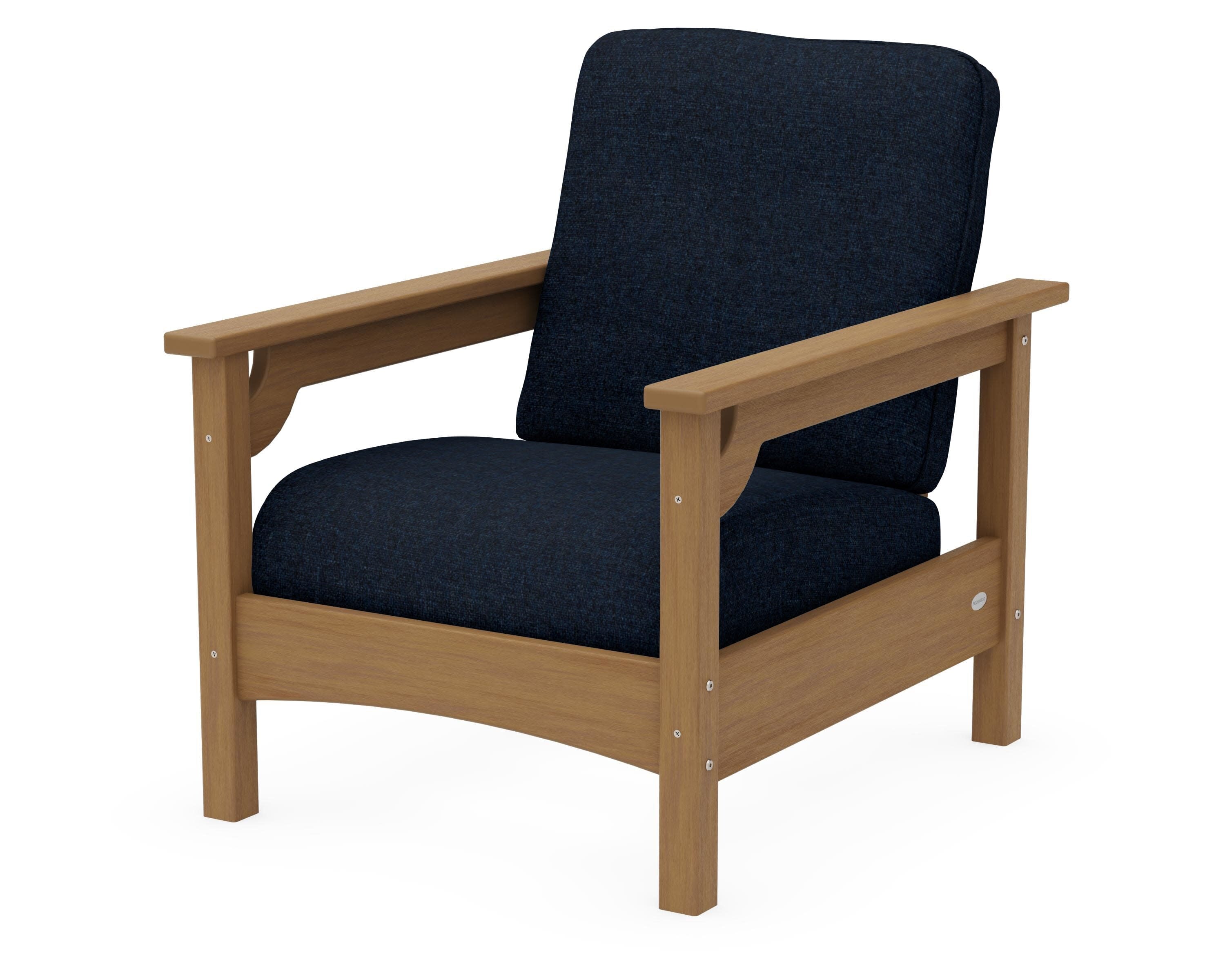 Club Chair in Natural / Marine Indigo