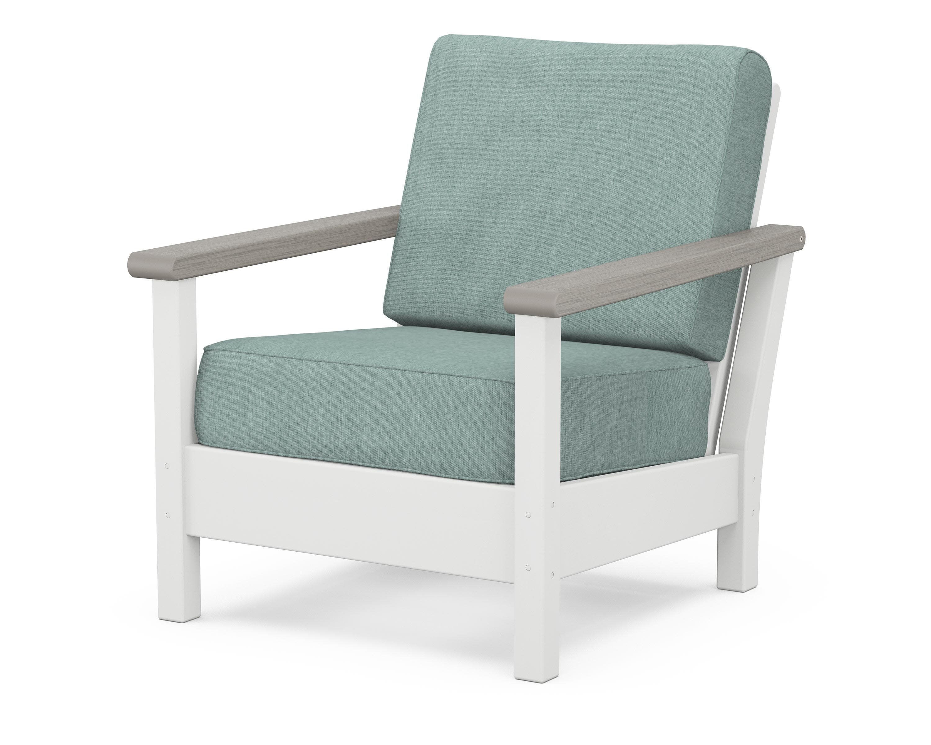 Harbour Deep Seating Chair in White / Driftwood / Glacier Spa